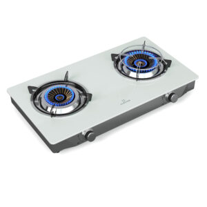 Klarstein Barzona kempingový varič, 2 horáky, 3,4 kW & 4,3 kW, plynová dvojplatnička, nehrdzavejúca oceľ, mobilná