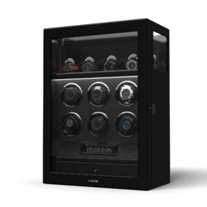 Klarstein SecureTouch naťahovač hodiniek, 6+4 hodinky, motor Mabuchi, klavírny lak, 41 režimov, zámok, LED diódy