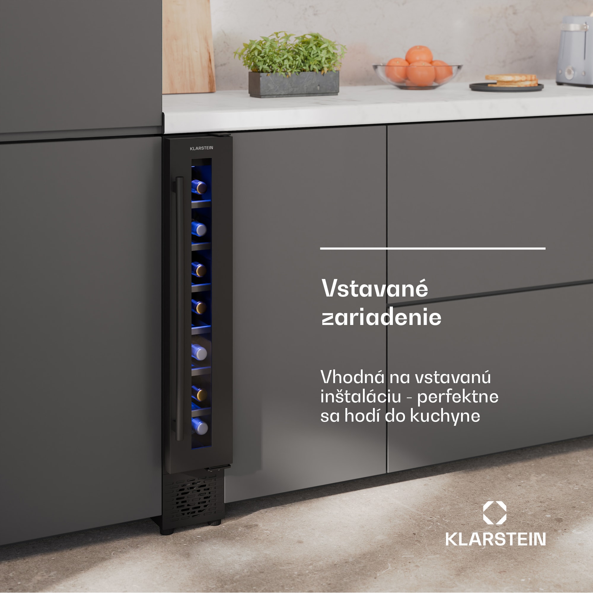 Klarstein Vinovilla 7 Uno chladnička na víno, 1 chladiaca zóna, 7 fliaš, drevené police, 5-18 °C – Obrázok 3