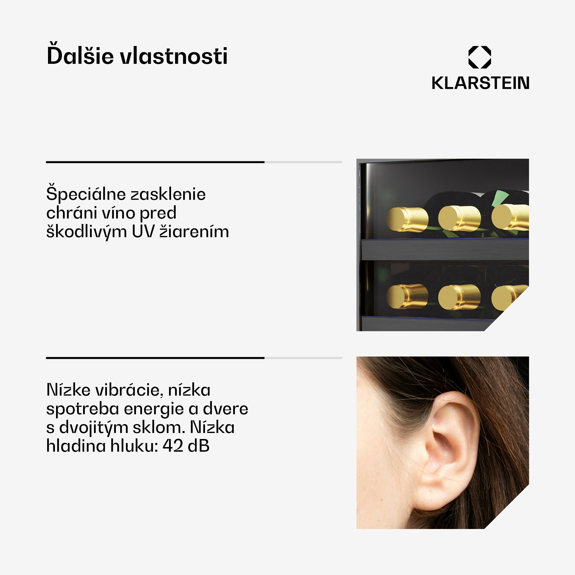 Klarstein Vinovilla 7 Uno chladnička na víno, 1 chladiaca zóna, 7 fliaš, drevené police, 5-18 °C – Obrázok 5