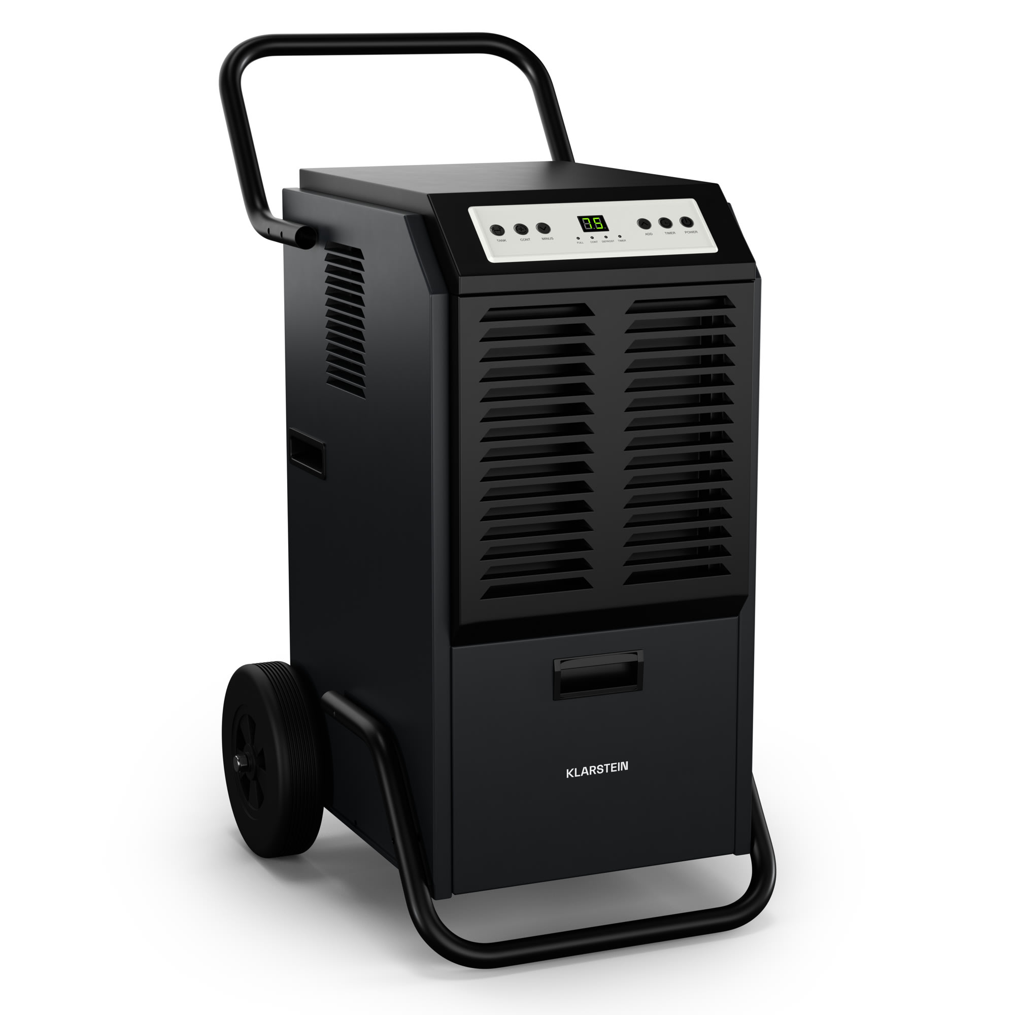 Klarstein DuraDry 70L odvlhčovač vzduchu, 70 l/deň, 90-140 m², nehrdzavejúca oceľ, mobilný, 450 m³/h