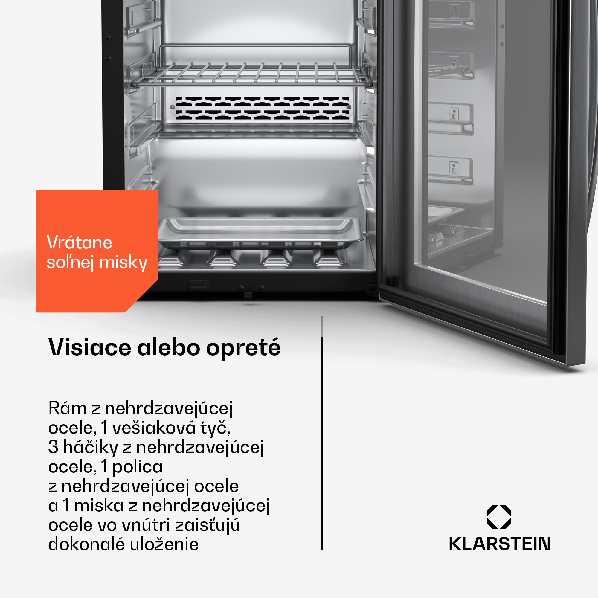 Klarstein Steakhouse skriňa na zrenie mäsa, 88 L, antibakteriálna, LED, dotykové ovládanie, regulácia vlhkosti – Obrázok 5