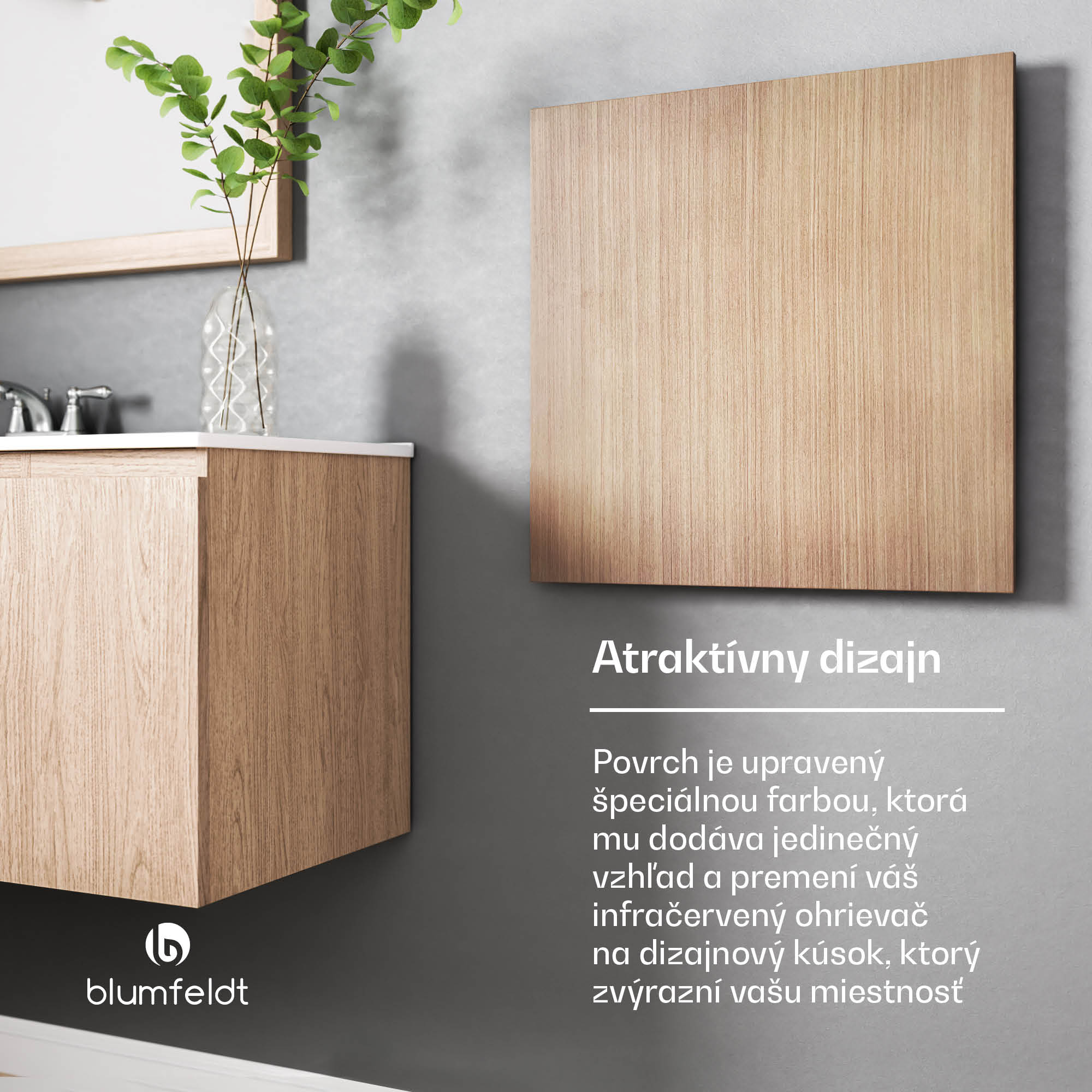 Blumfeldt Heat Square, Infračervené vykurovanie, WiFi ovládanie, 350 W, IP44 – Obrázok 4