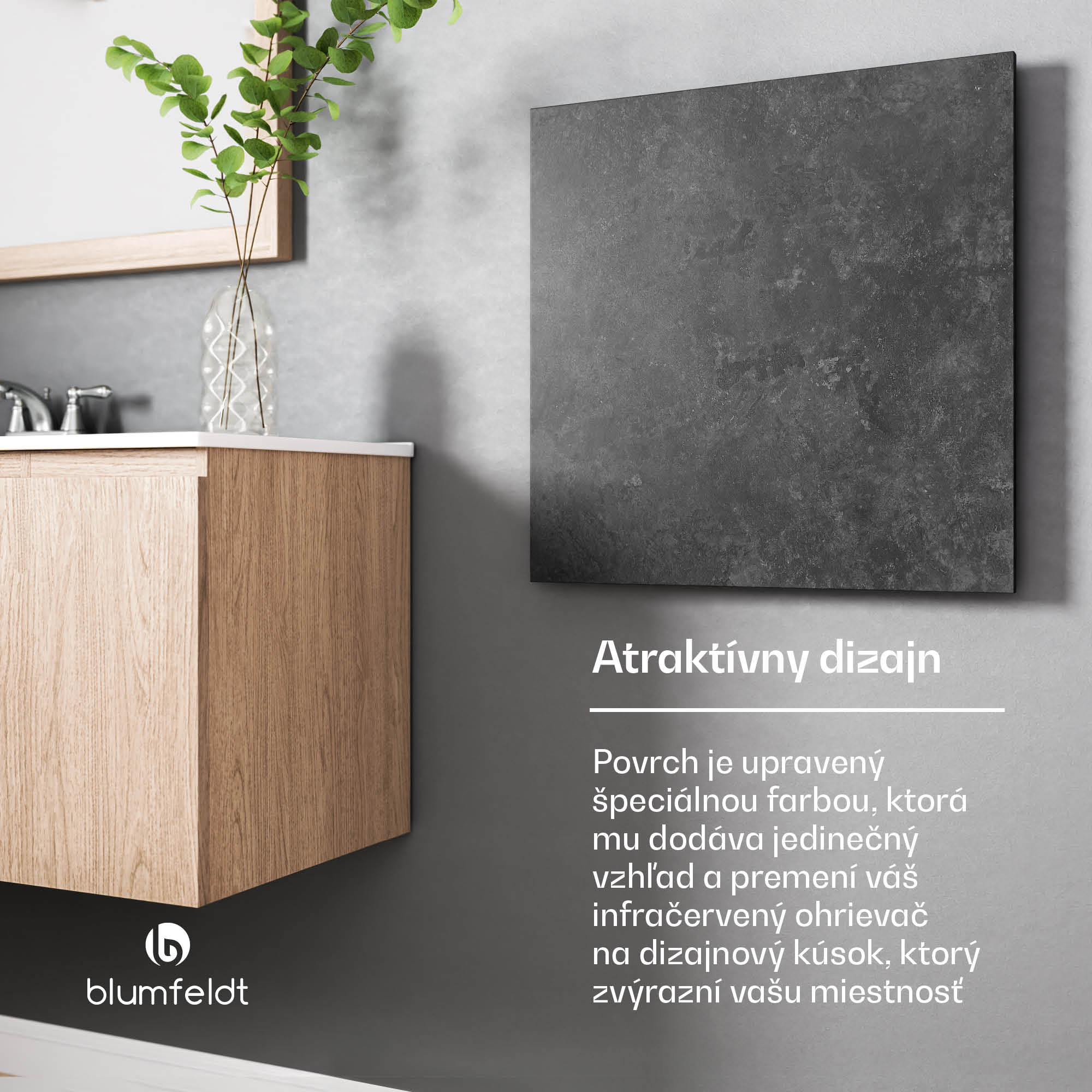 Blumfeldt Heat Square, Infračervené vykurovanie, WiFi ovládanie, 350 W, IP44 – Obrázok 4