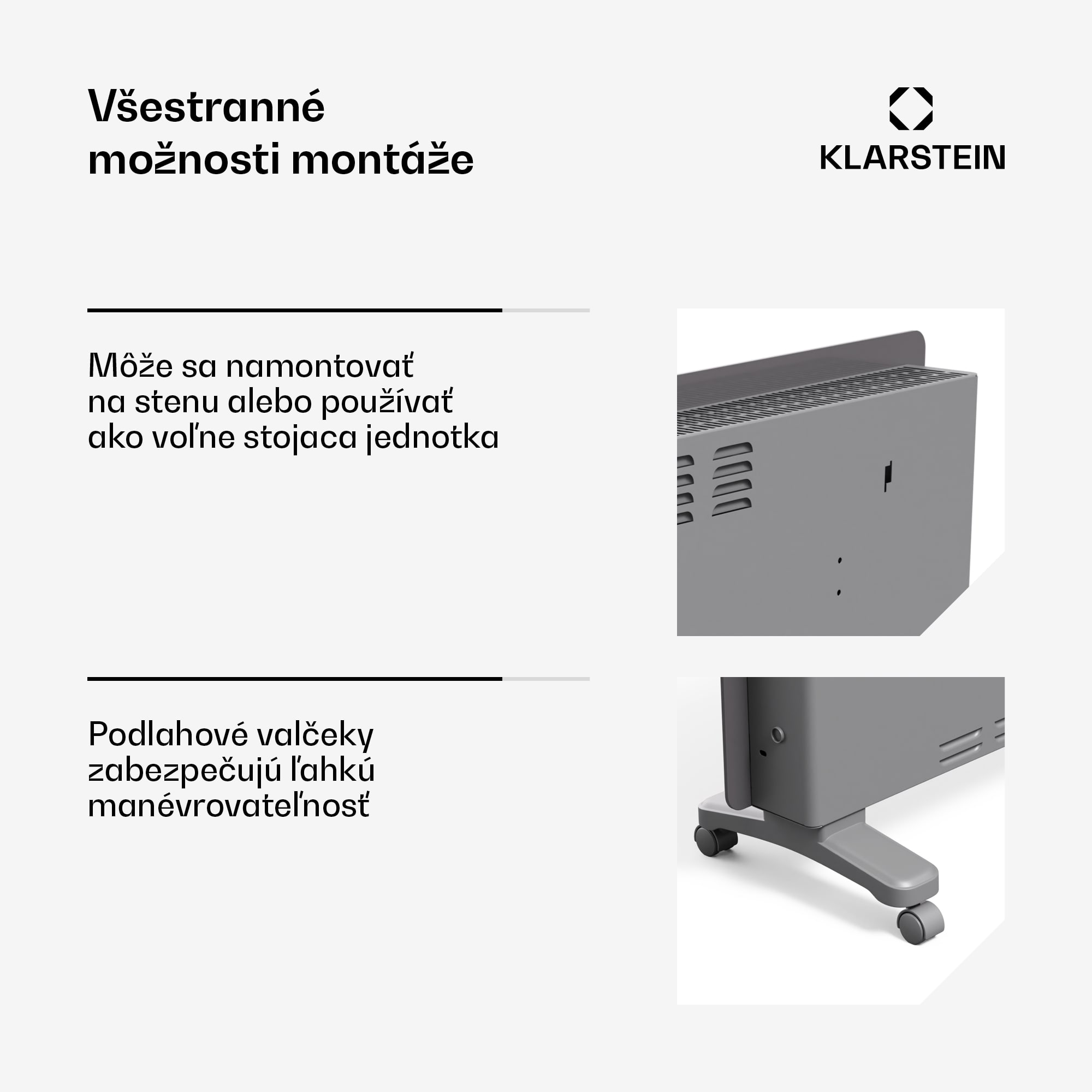 Klarstein Bansin Crystal Smart Konvektor 2500, 2500 W, Aplikácia, 5- 50 °C, LED displej, Dotykový displej – Obrázok 4