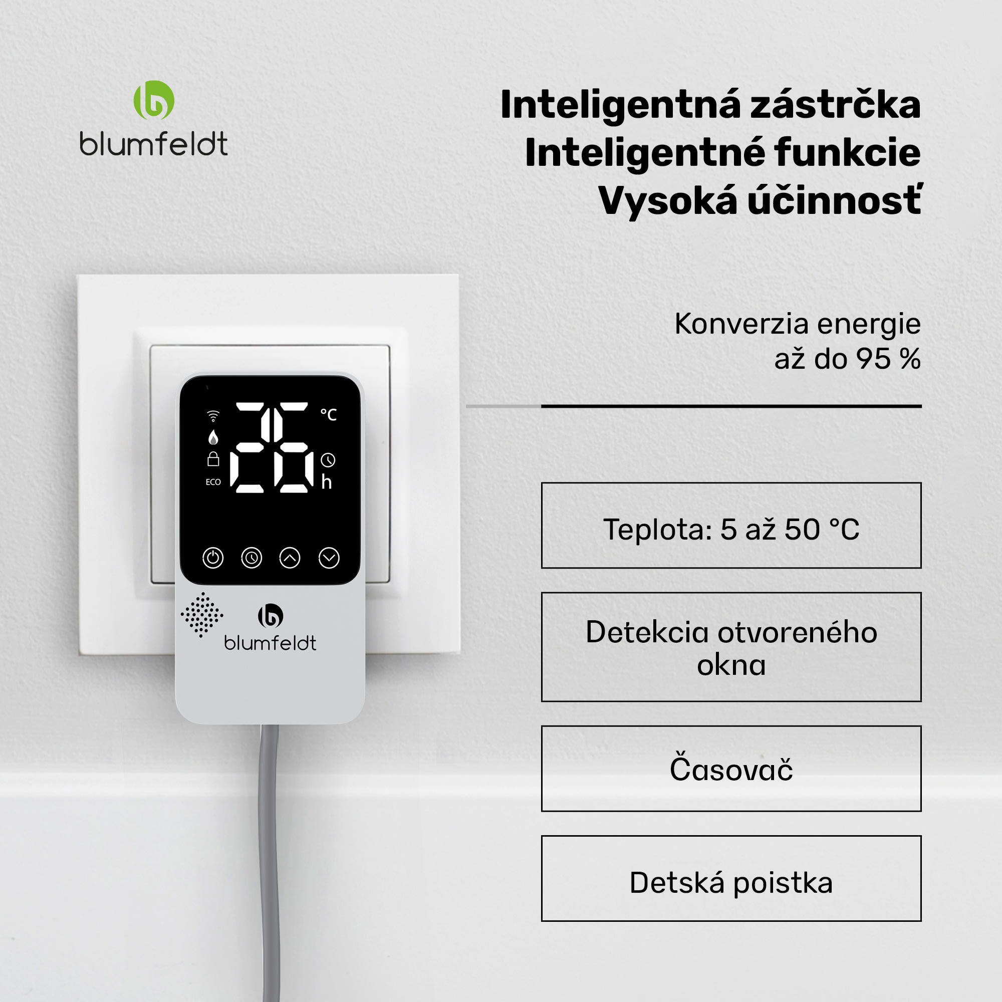 Blumfeldt RadiantSmart IR Heater, Infračervený ohrievač, Externý termostat, 360 W, Energeticky účinný – Obrázok 5