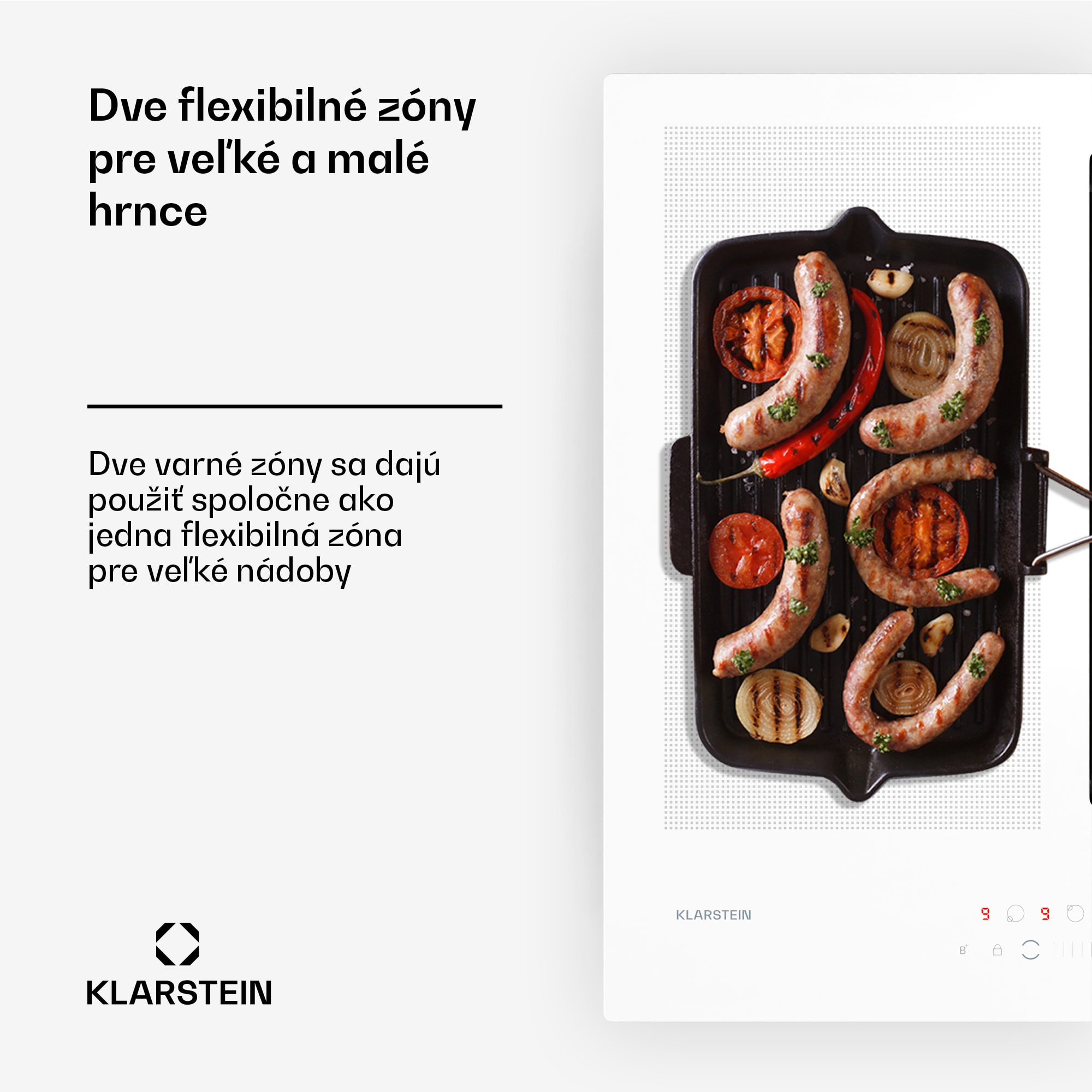 Klarstein Chef-Fusion Down Air System, 2 v 1, indukčná varná doska + digestor, výkonný, 7200 W – Obrázok 3