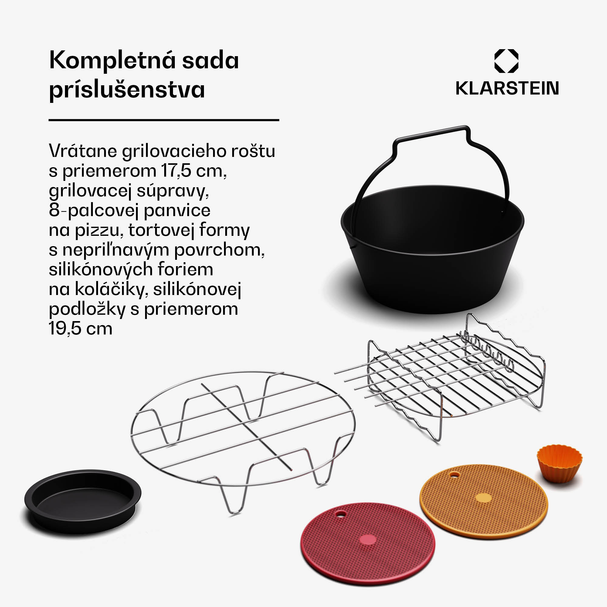 Klarstein Súprava príslušenstva AeroVital Deluxe Colour Touch, 6-dielna, vhodná pre potraviny, vhodné do umývačky riadu – Obrázok 2