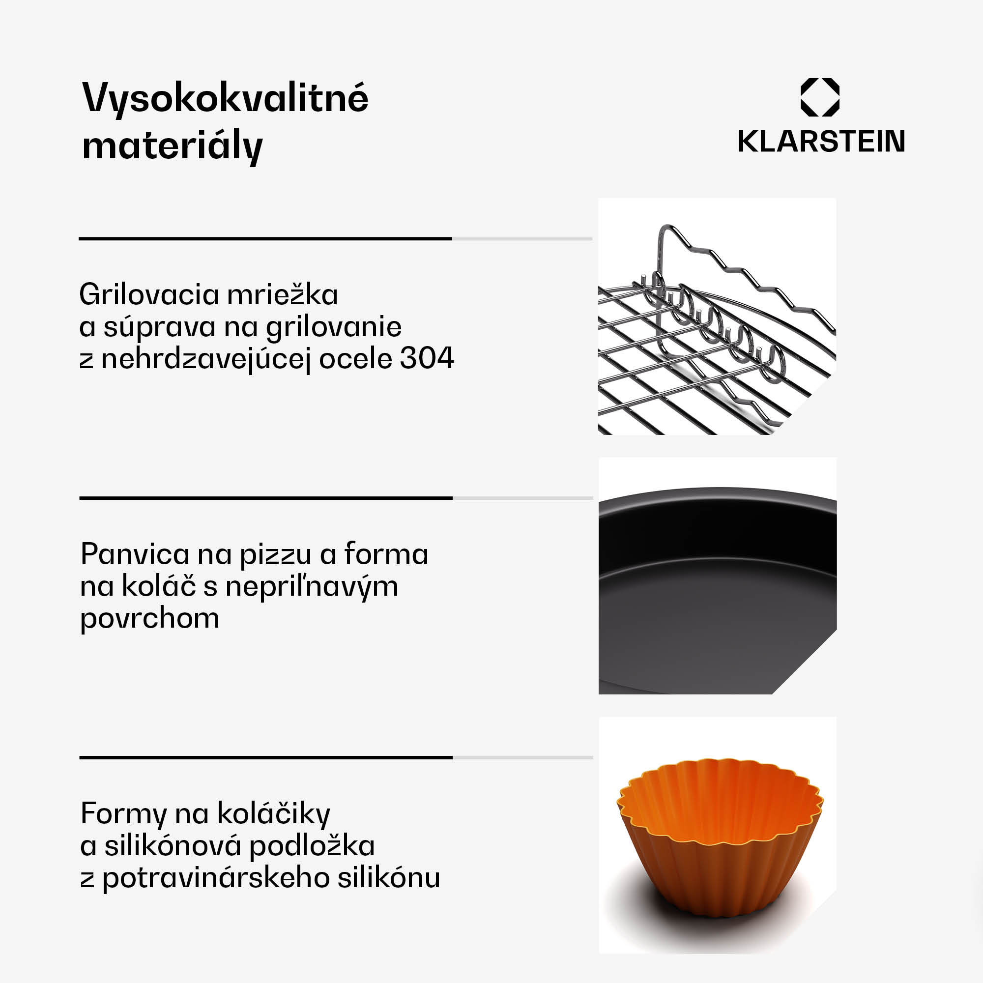 Klarstein Súprava príslušenstva AeroVital Deluxe Colour Touch, 6-dielna, vhodná pre potraviny, vhodné do umývačky riadu – Obrázok 4