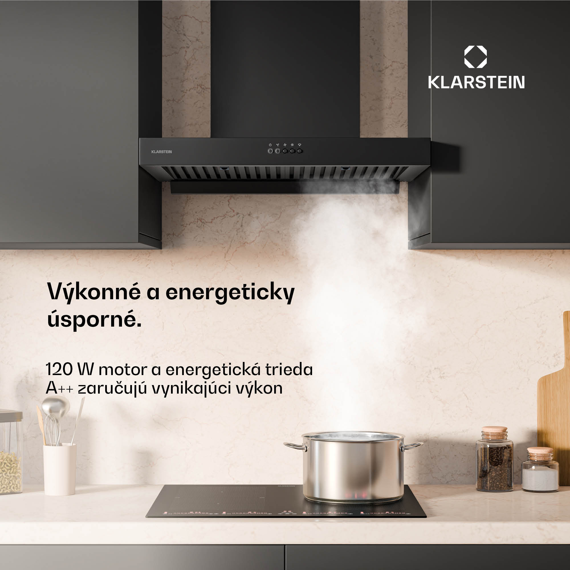 Klarstein AeroClean digestor, 649,9 m³/h, 4 úrovne, EEK A++, odsávanie/recirkulácia vzduchu – Obrázok 3