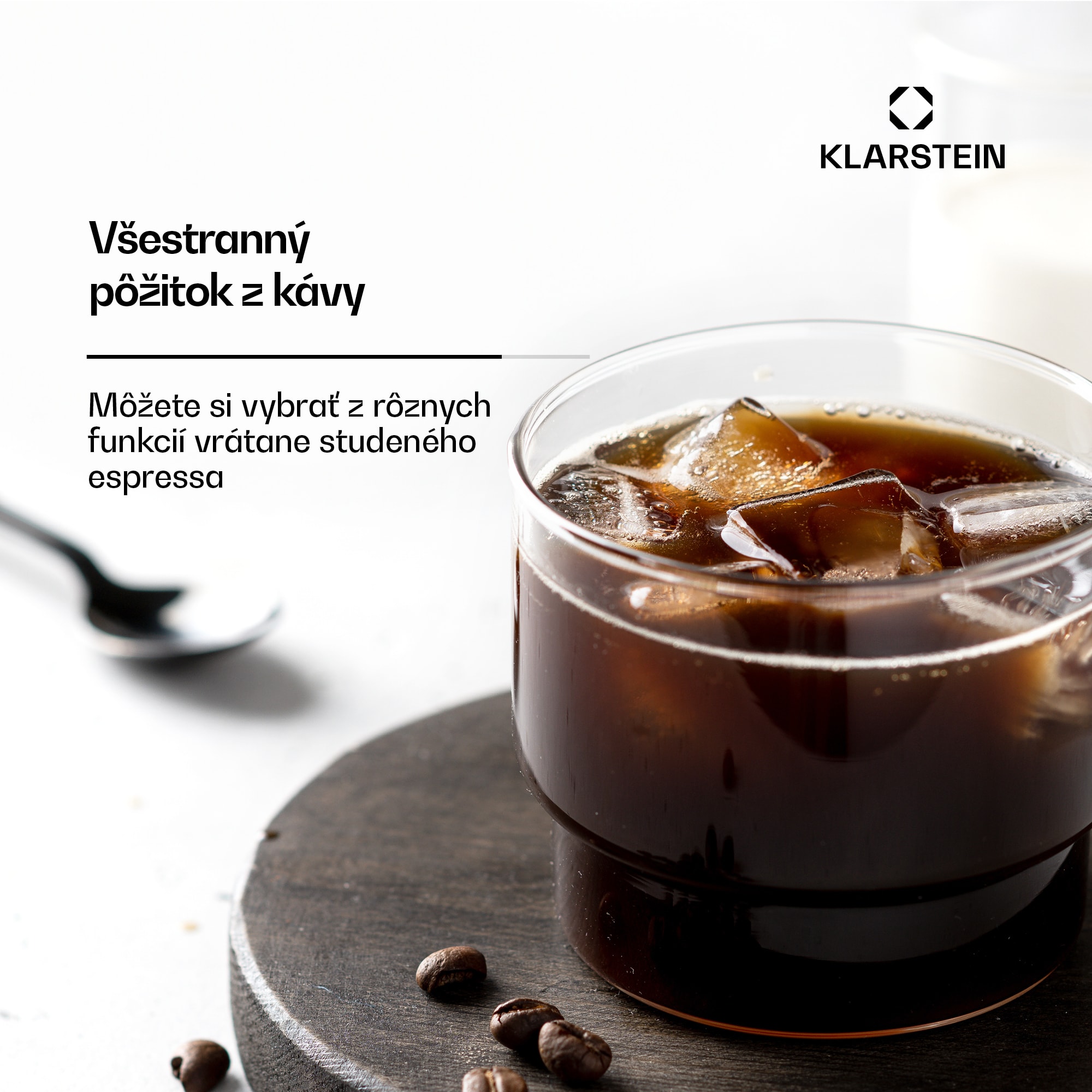 Klarstein SteelPresso Touch kávovar s portafiltrom, Dotykový displej, 20 bar, Nehrdzavejúca oceľ – Obrázok 4