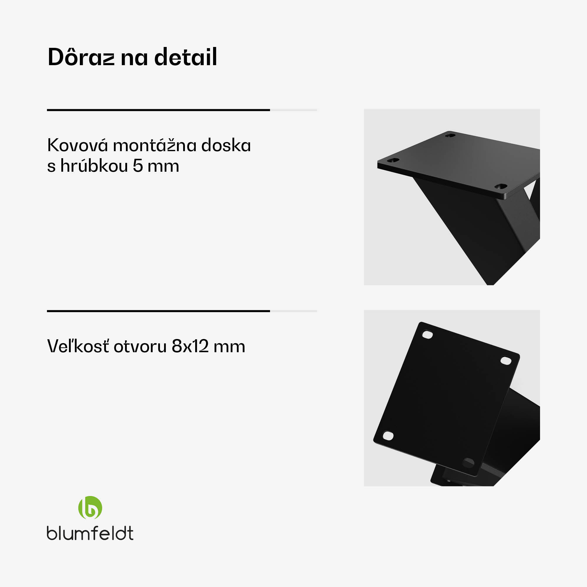 Blumfeldt UrbanFodge X nohy stola, moderný dizajn, pre projekty DIY, nosnosť 200 kg – Obrázok 4