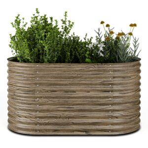 Blumfeldt High Grow vyvýšený záhon, 913 L, Ergonomický, Odolný voči poveternostným vplyvom, Oválny