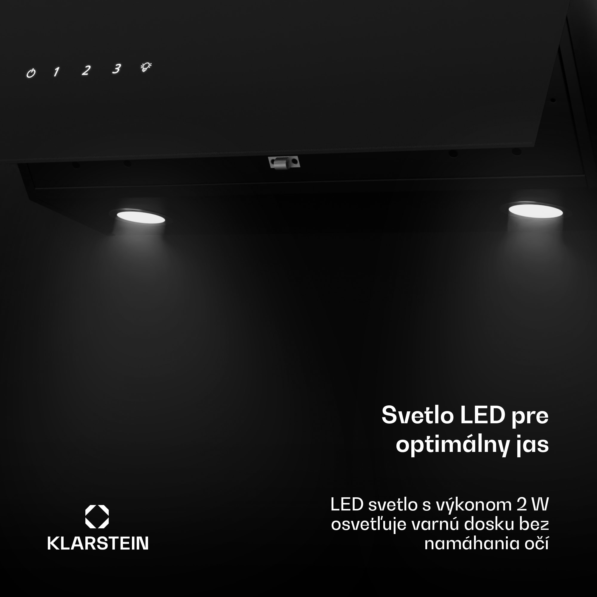 Klarstein Alina digestor, 80 cm, 600 m³/h, Tichý, EEK A – Obrázok 5