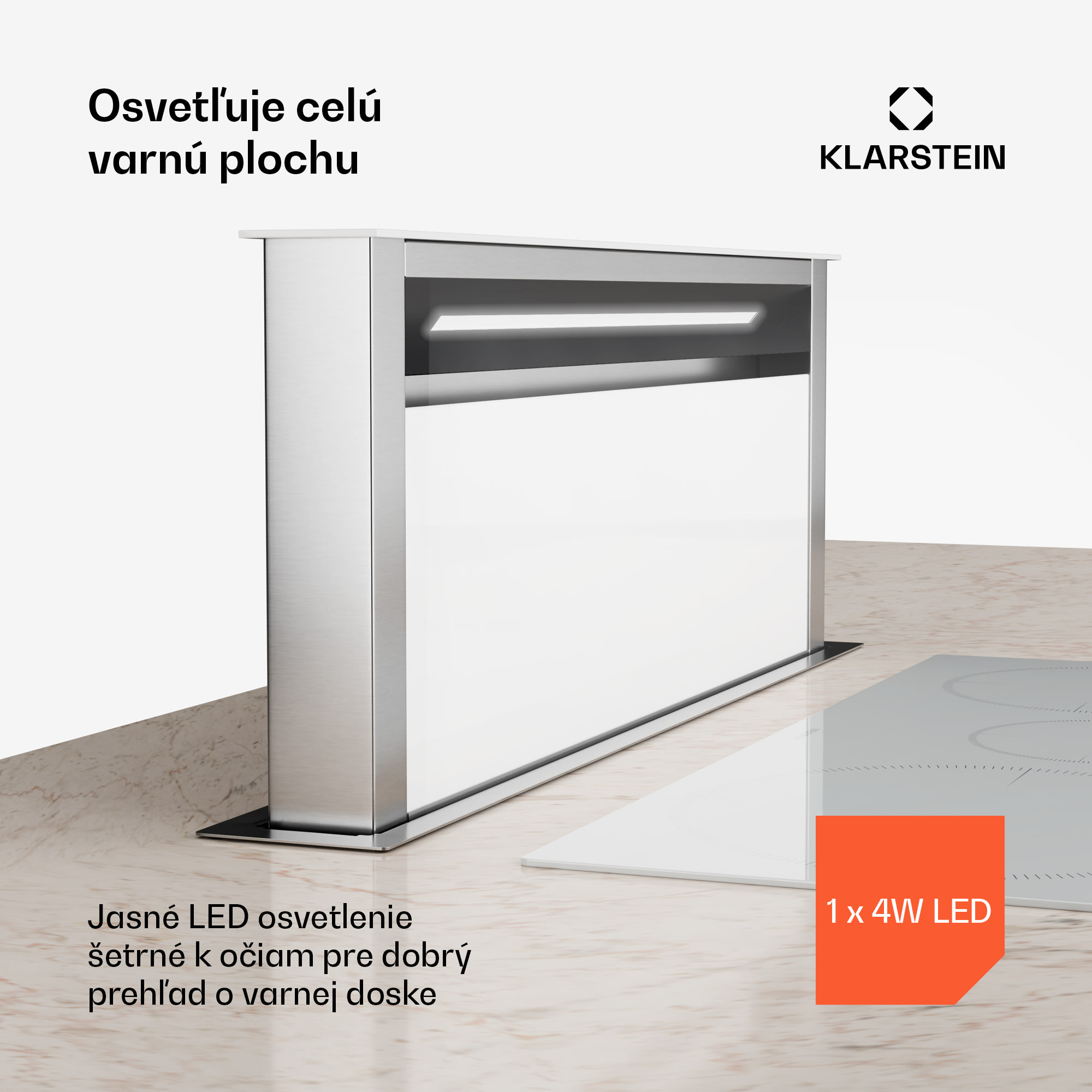 Klarstein Royal Flush Eco digestor, Výsuvný, 714 m³/h, Boost, Dotykové ovládanie, EEK A++ – Obrázok 4