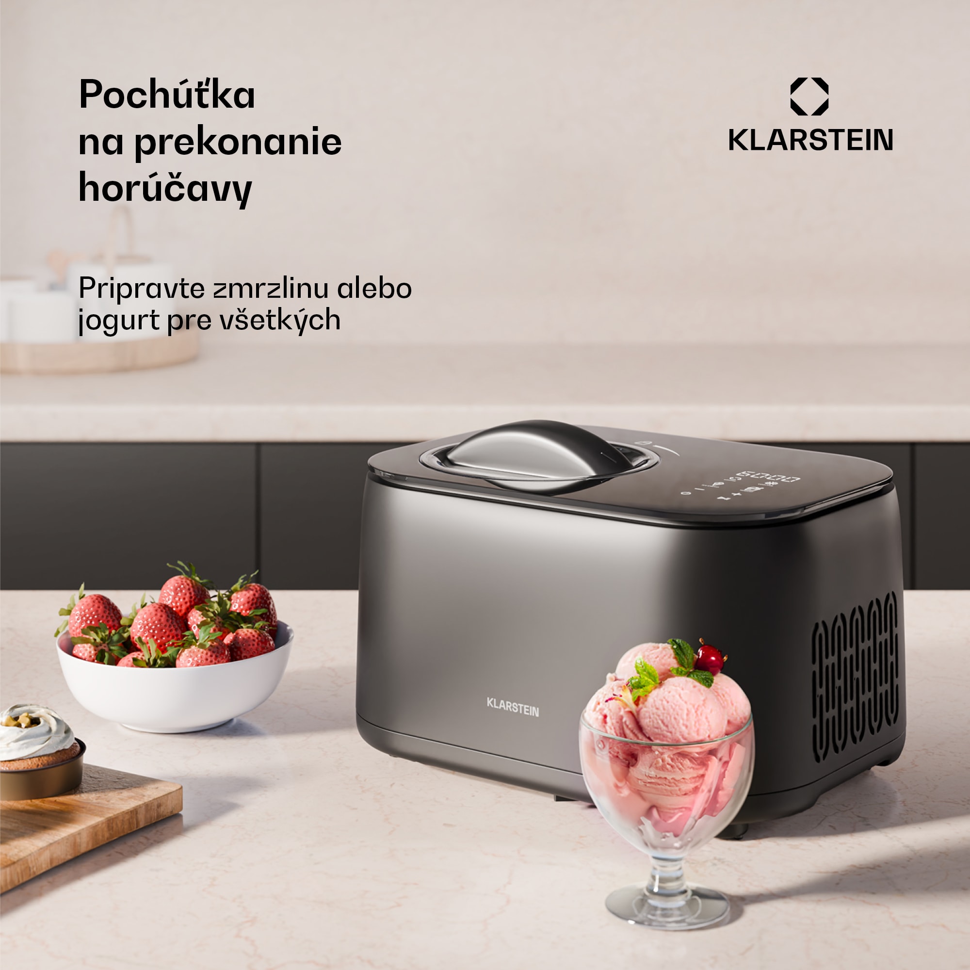 Klarstein FrostFusion zmrzlinovač - výrobník zmrzliny a jogurtu 2 v 1 s funkciou udržiavania chladu – Obrázok 4