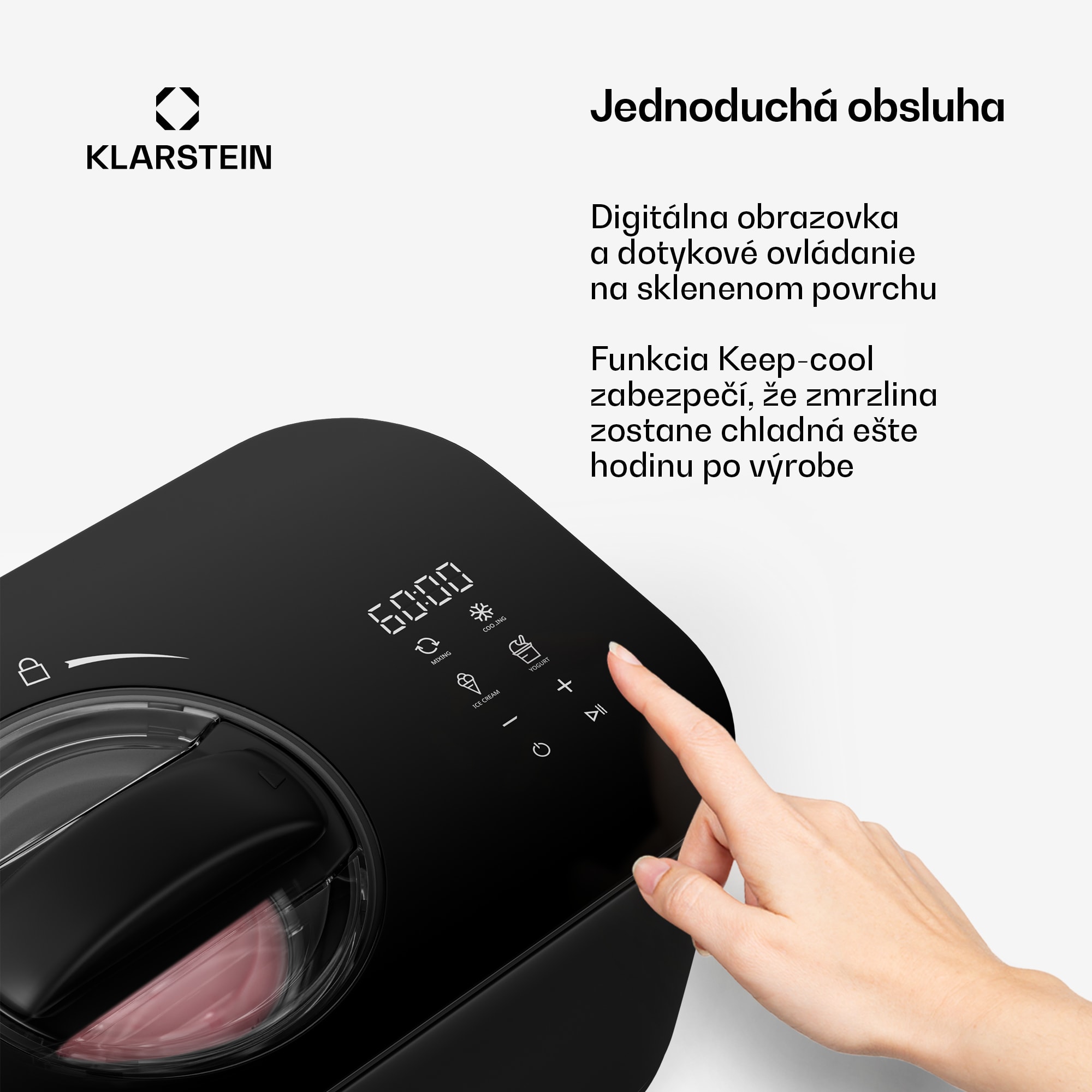 Klarstein FrostFusion zmrzlinovač - výrobník zmrzliny a jogurtu 2 v 1 s funkciou udržiavania chladu – Obrázok 5