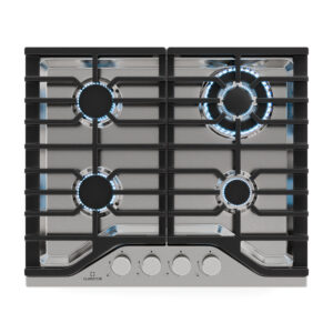 Klarstein Turbocast plynová varná doska, 304 nehrdzavejúca oceľ, 4 horáky, profesionálny liatinový držiak, horák wok