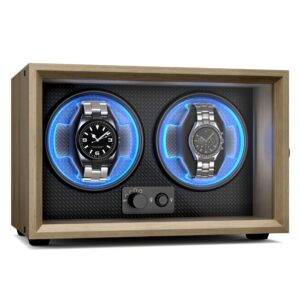 Klarstein Brienz 2 naťahovač hodiniek, 4 režimy, tichý, drevený vzhľad, flexibilný vankúš