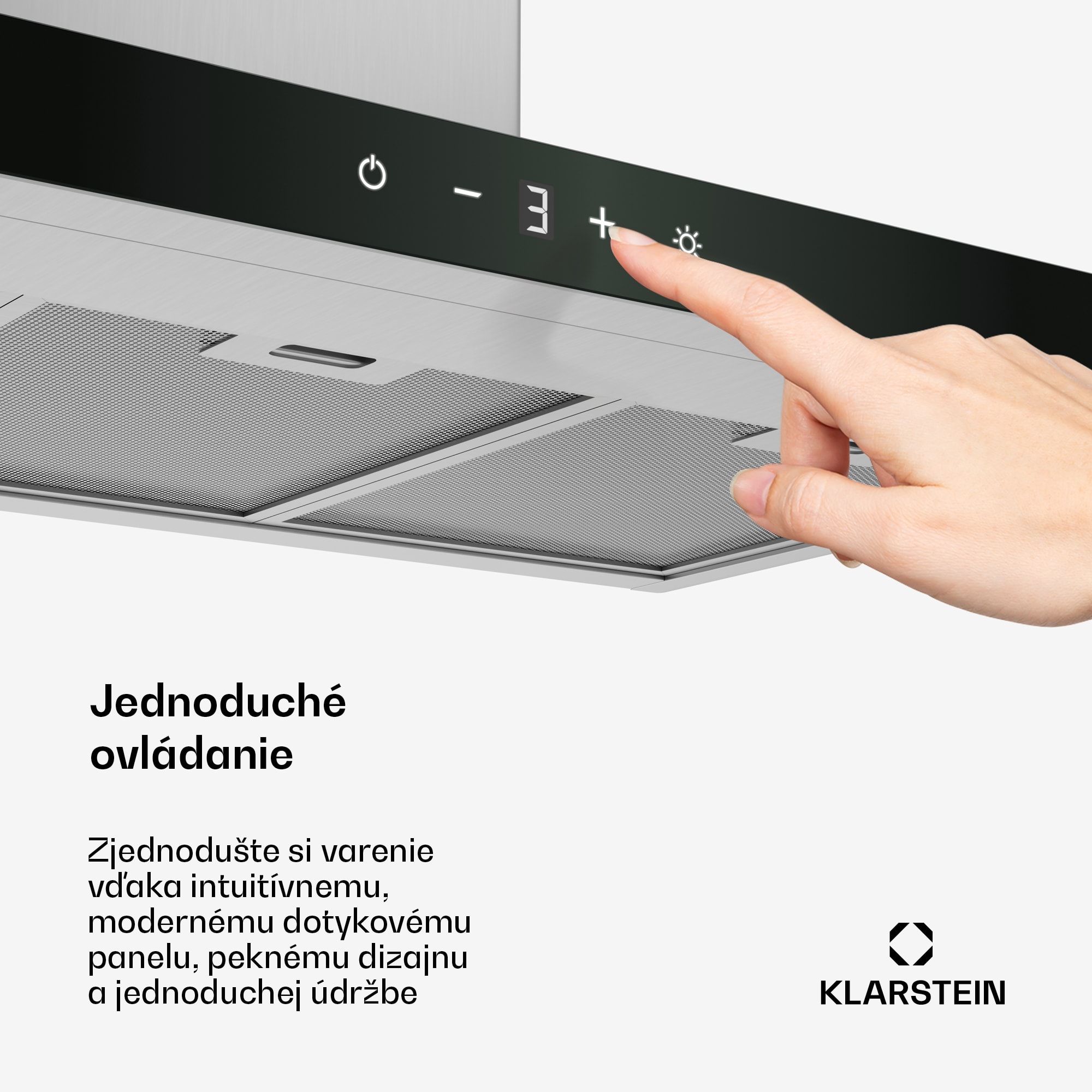 Klarstein CurveVent digestor, 700 m³/h, Dotykový, LED, 110 W, EEK A+ – Obrázok 5