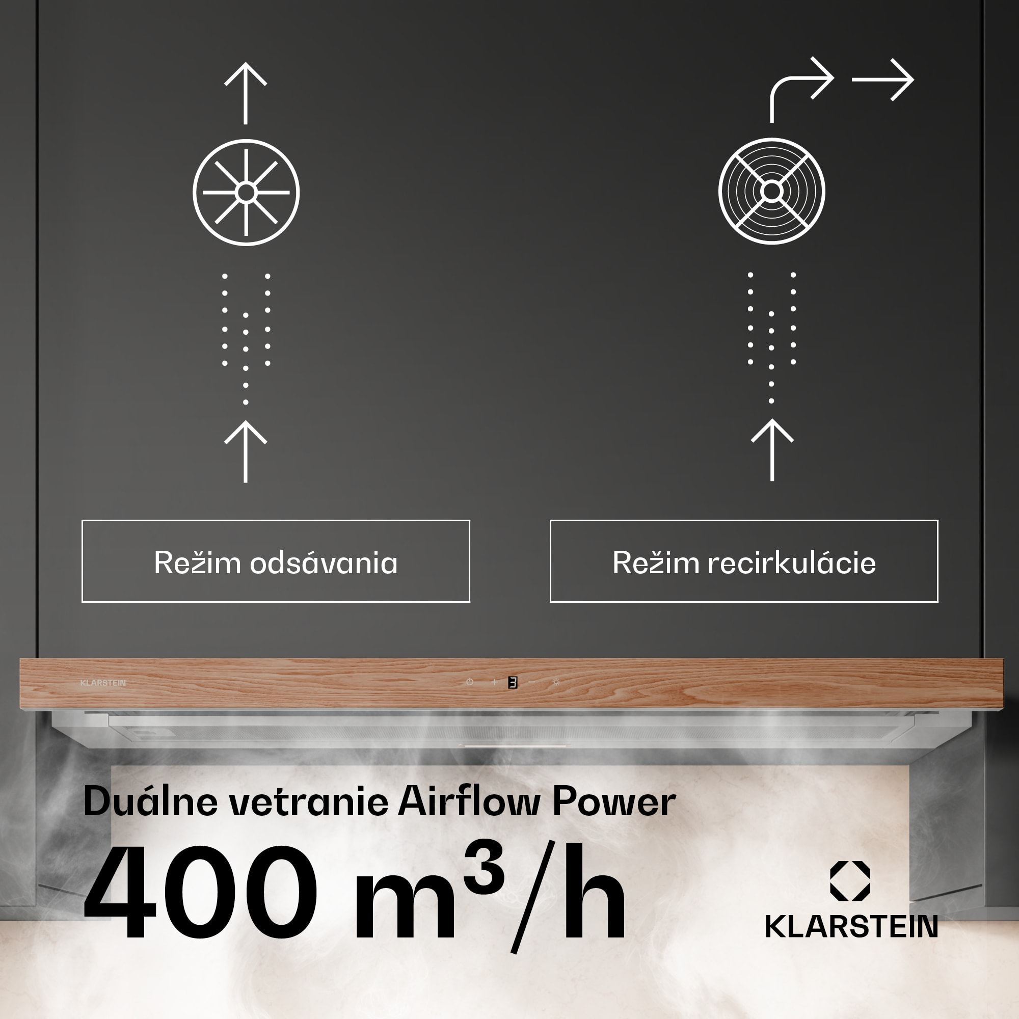 Klarstein ZenFusion digestor, prietok vzduchu 400 m³/h, EEK A, odsávanie/recirkulácia, 3 úrovne, tichý – Obrázok 3