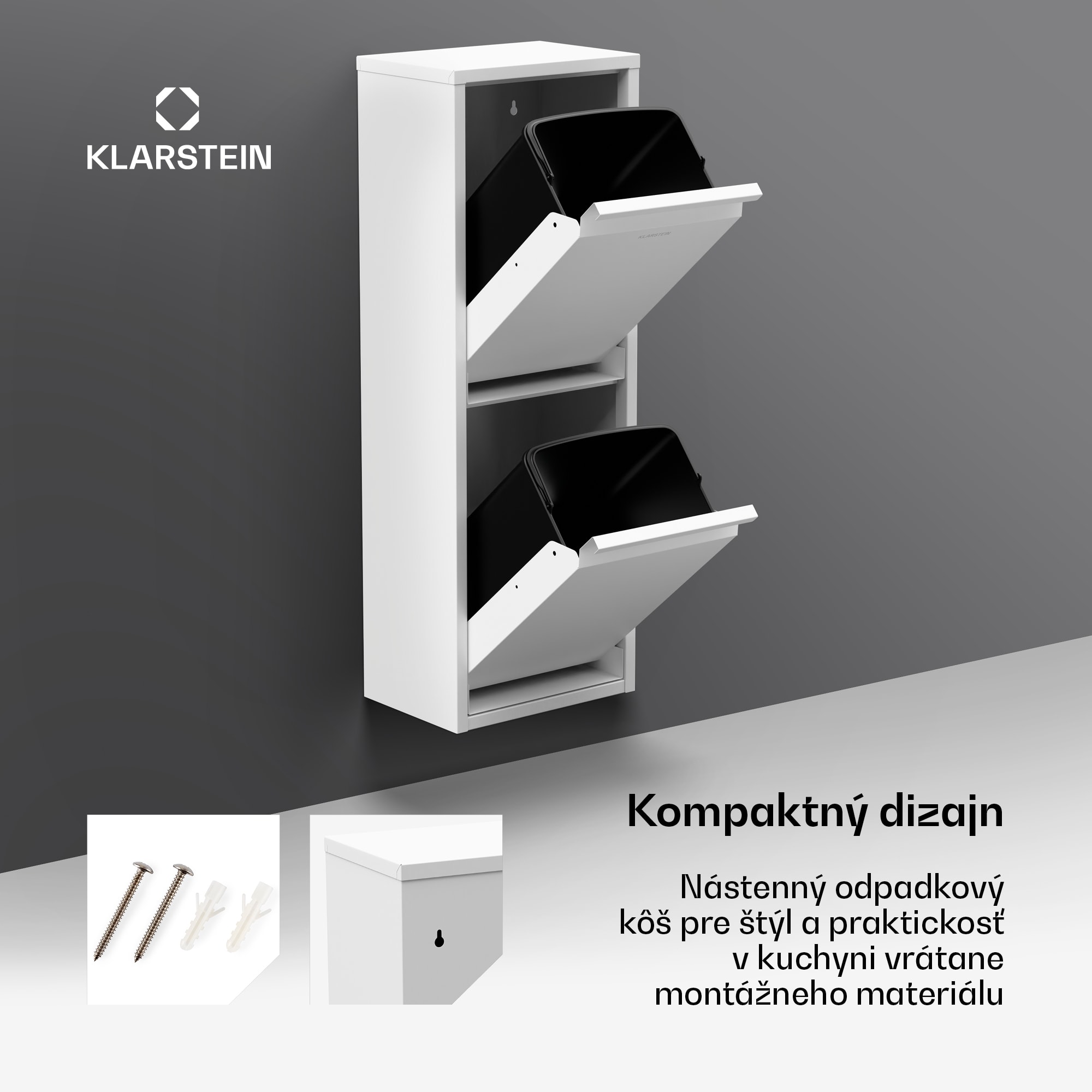 Klarstein Ordnungshüter 2 kôš na kuchynský odpad 36 L – Obrázok 4