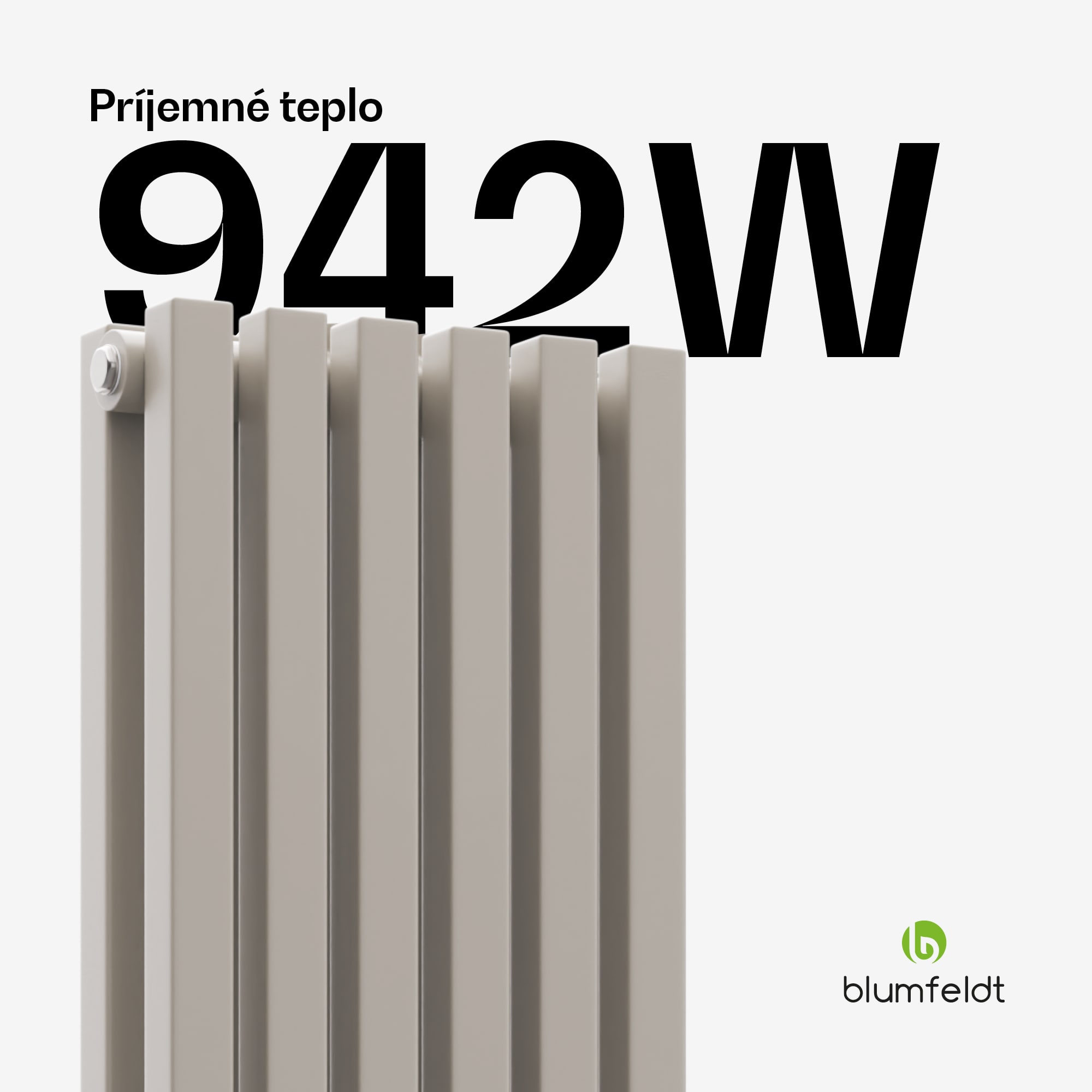 Blumfeldt Radiátor Delgado | moderný dizajn | 25 x 120 cm | 942 W | stredové pripojenie – Obrázok 2