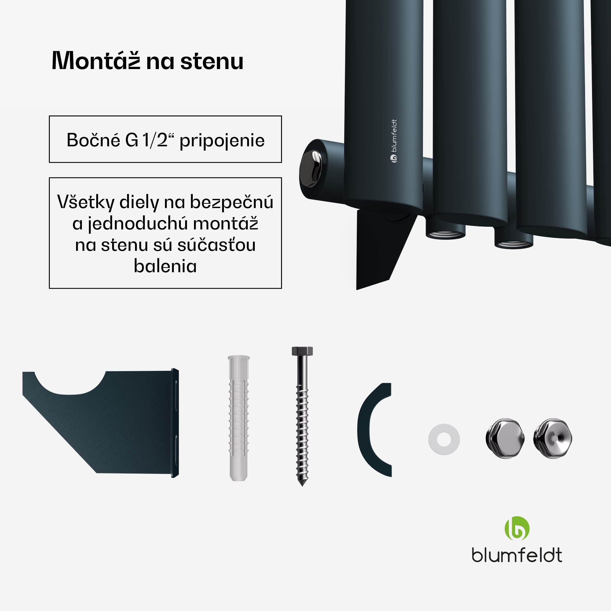 Blumfeldt Tallheo radiátor 60x60 462W – Obrázok 5