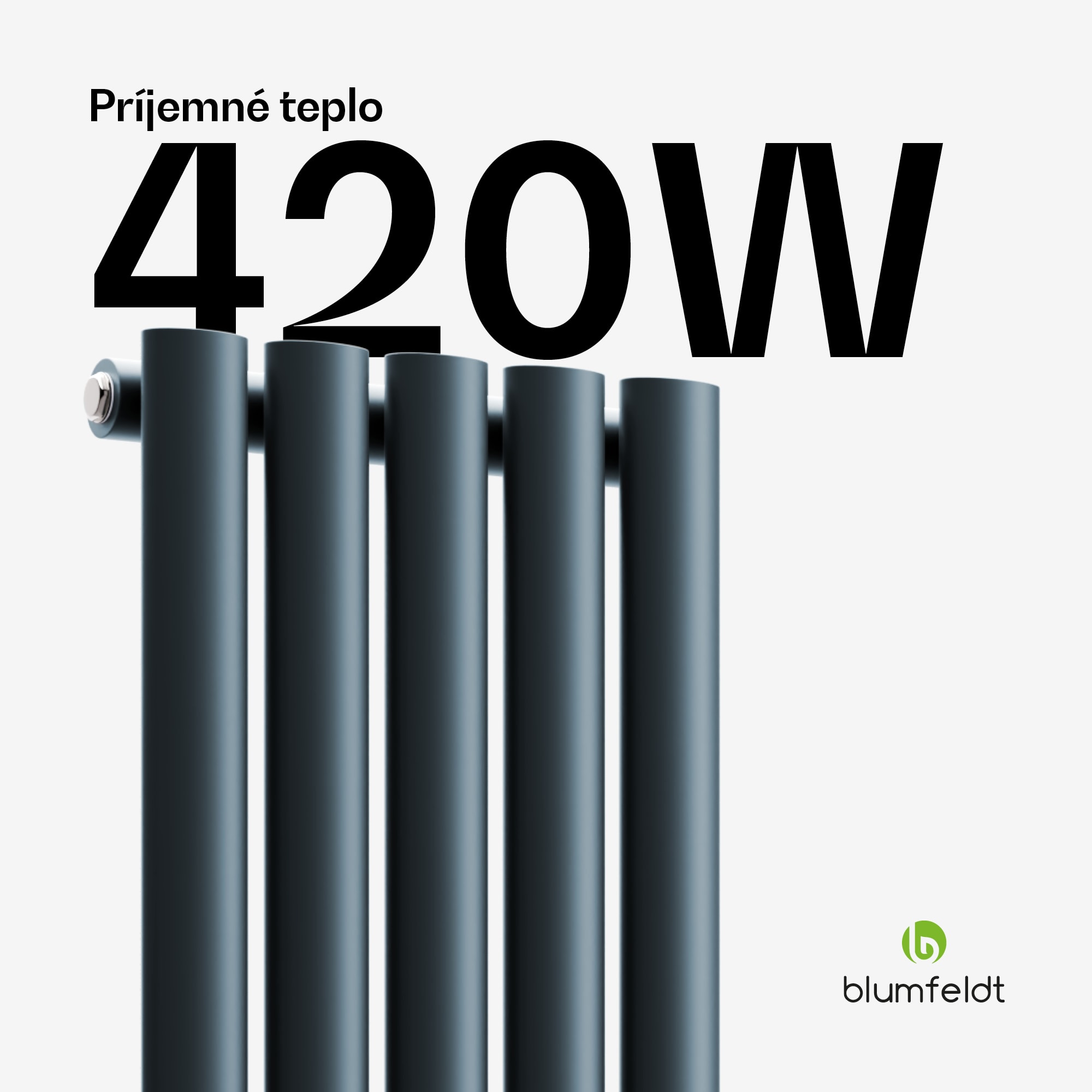 Blumfeldt Tallheo radiátor 120x30 420W – Obrázok 2