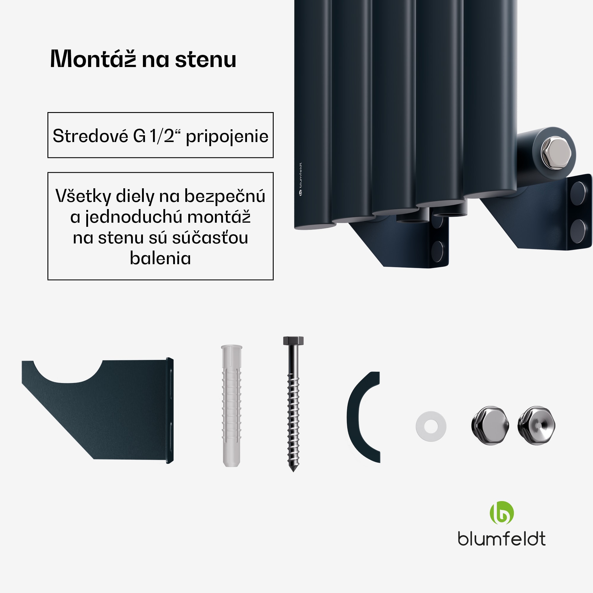 Blumfeldt Tallheo radiátor 120x30 420W – Obrázok 5