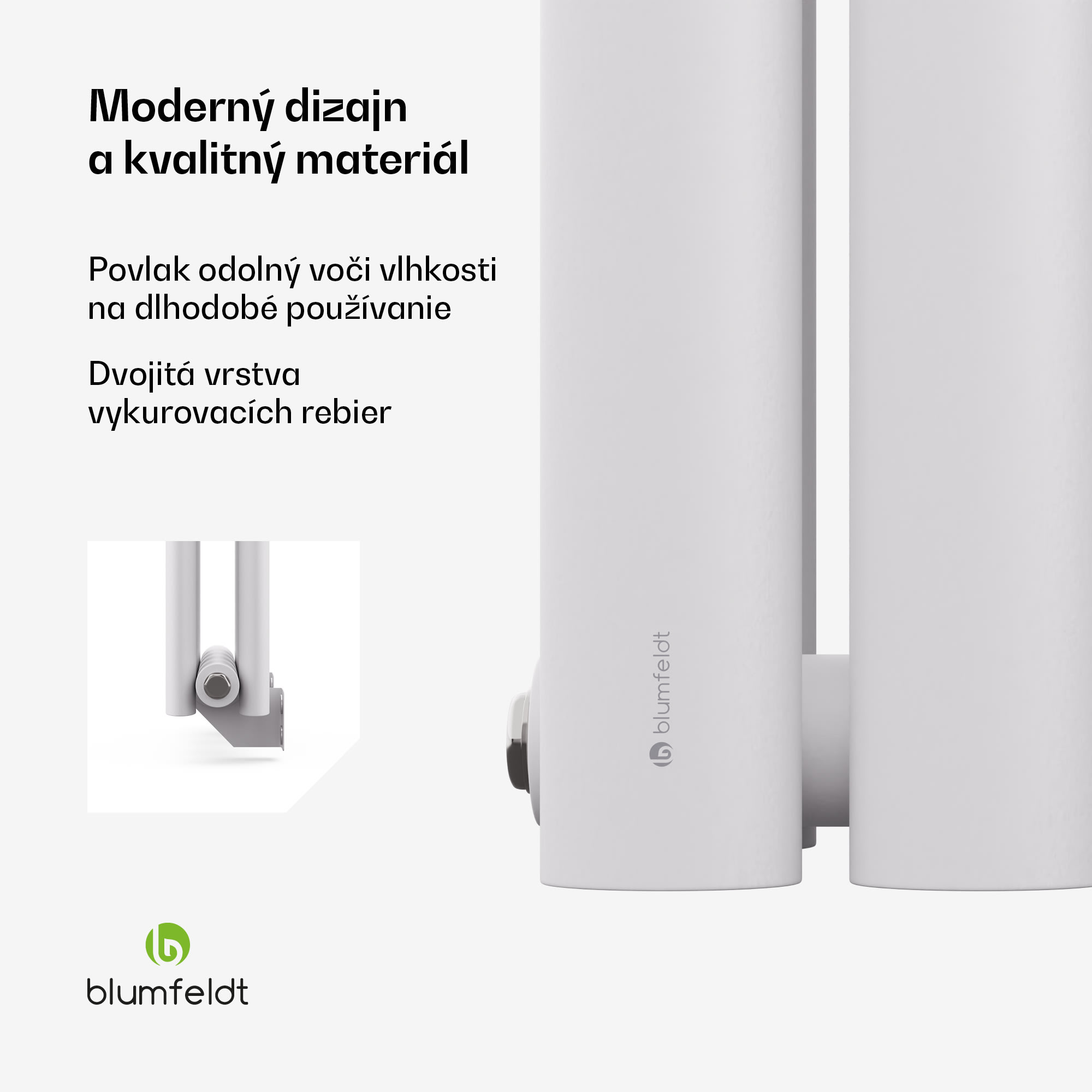 Blumfeldt Tallheo radiátor 120x30 620W – Obrázok 4