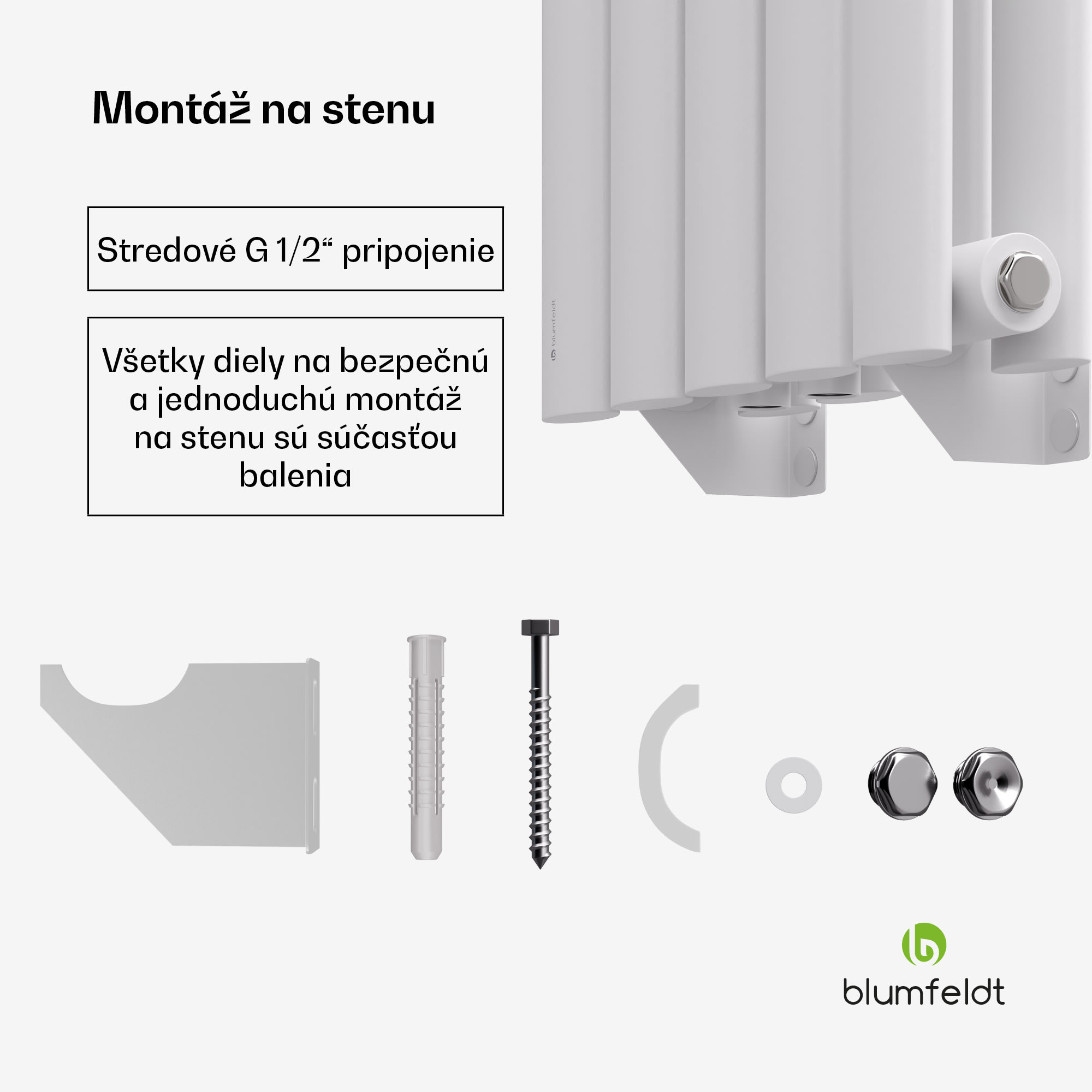 Blumfeldt Tallheo radiátor 120x30 620W – Obrázok 5