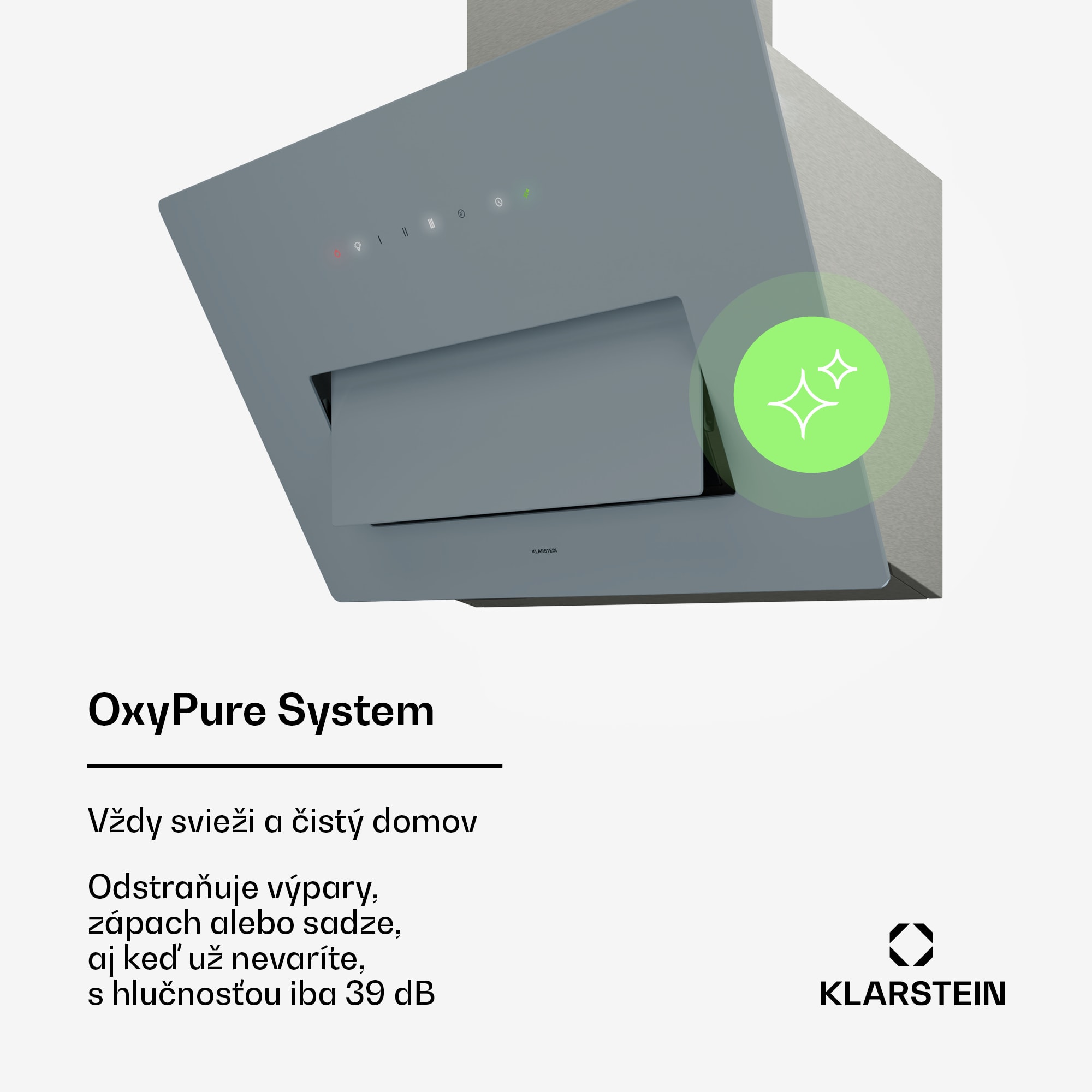 Klarstein SleekAir digestor, A+++, 717 m³/h, dotykové ovládanie, LED, 60 cm – Obrázok 3