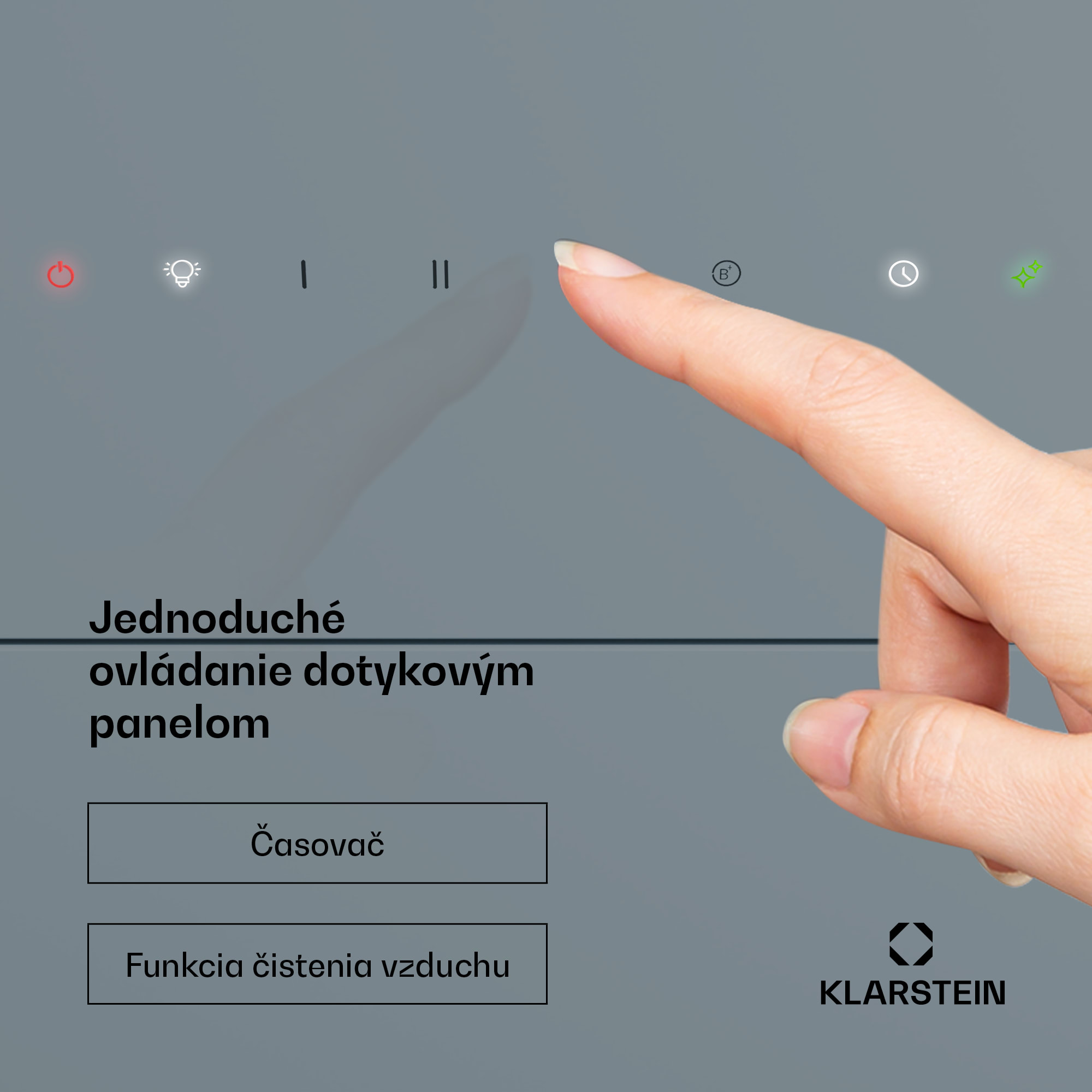 Klarstein SleekAir digestor, A+++, 717 m³/h, dotykové ovládanie, 90 cm – Obrázok 5