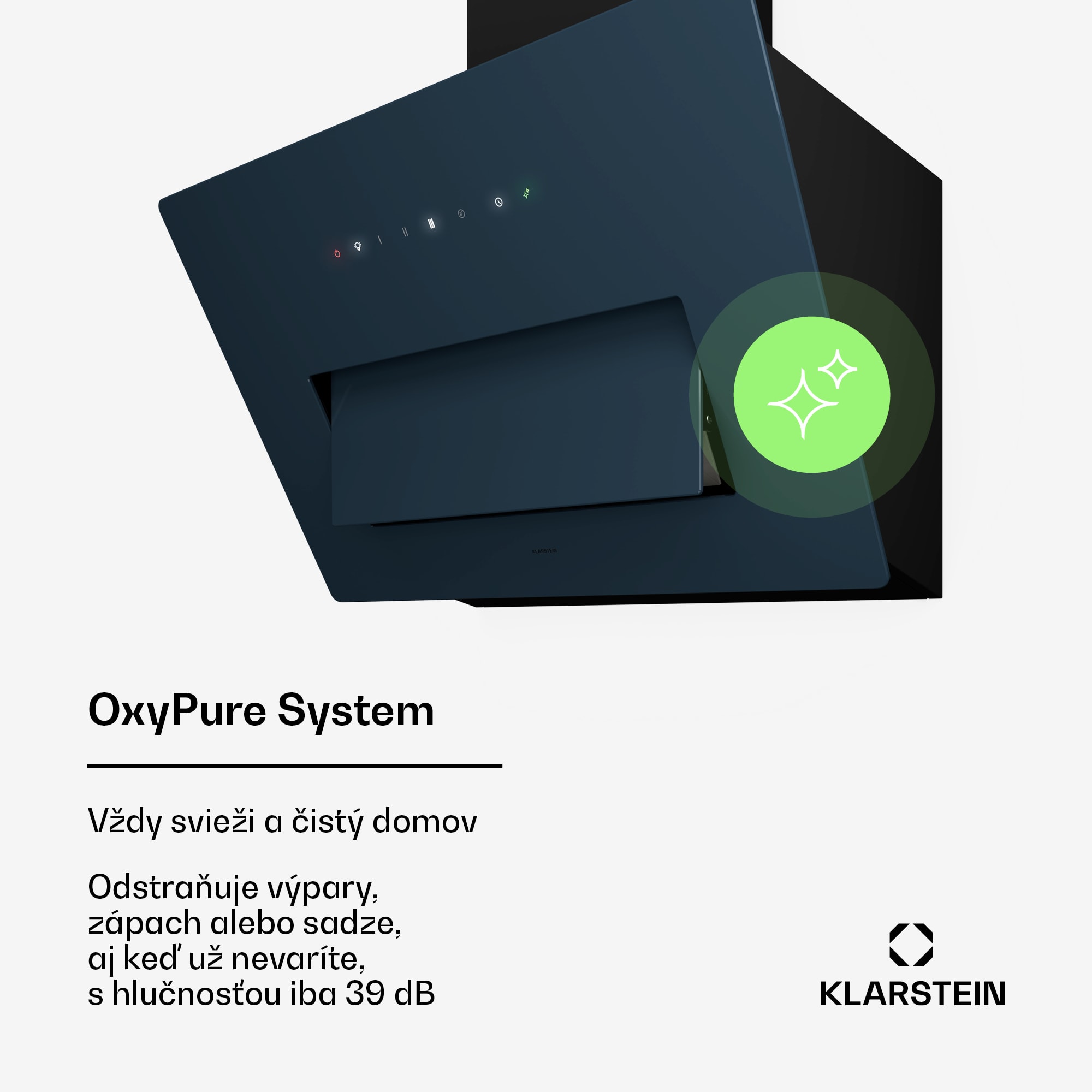 Klarstein SleekAir digestor, A+++, 717 m³/h, dotykové ovládanie, LED, 60 cm – Obrázok 3