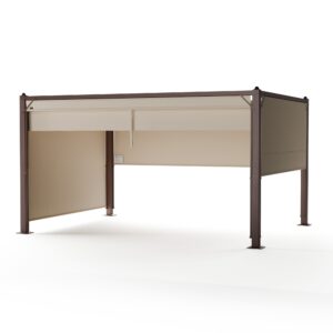 Blumfeldt Pantheon Cortina pergola 3x4 m, odolná voči poveternostným vplyvom, hliník, prášková farba, rolety