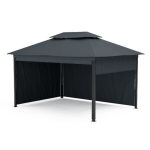 Blumfeldt Grandezza Cortina záhradný altánok 3x4 m, odolný voči poveternostným vplyvom, prášková farba, bočné rolety