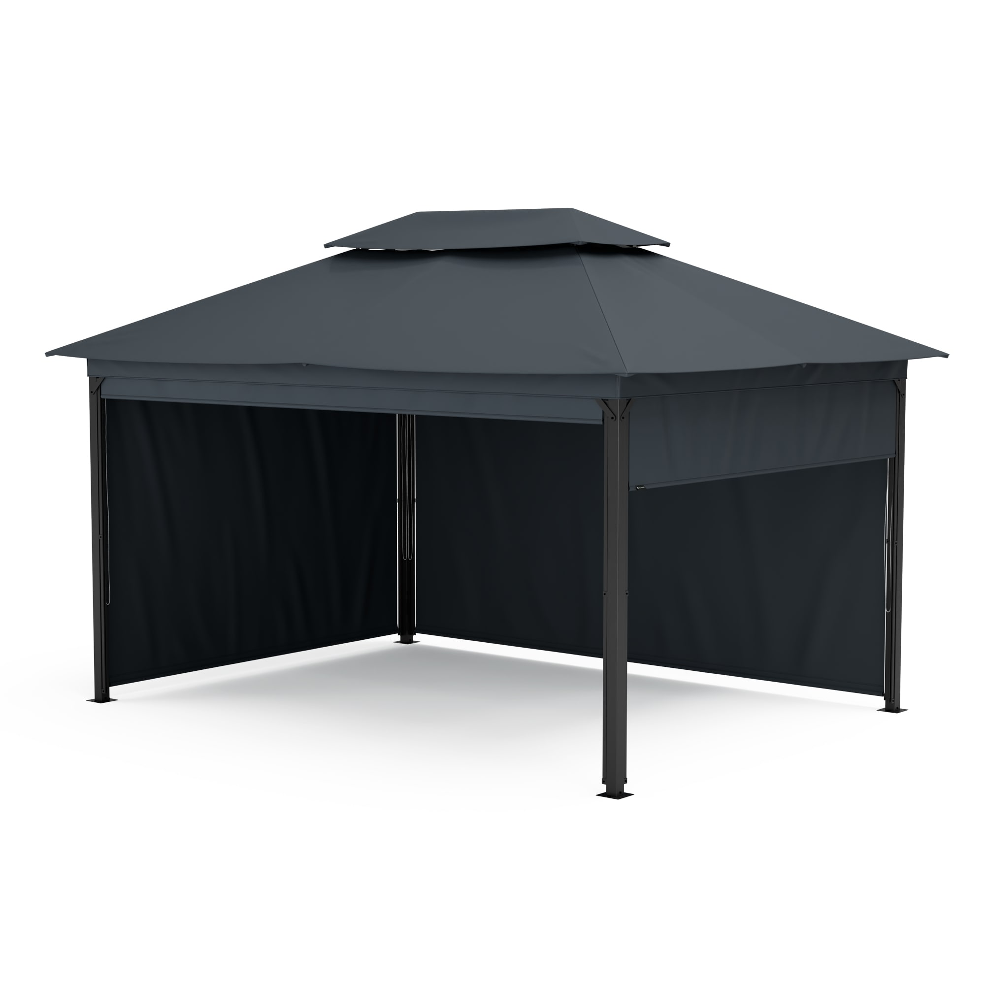 Blumfeldt Grandezza Cortina záhradný altánok 3x4 m, odolný voči poveternostným vplyvom, prášková farba, bočné rolety