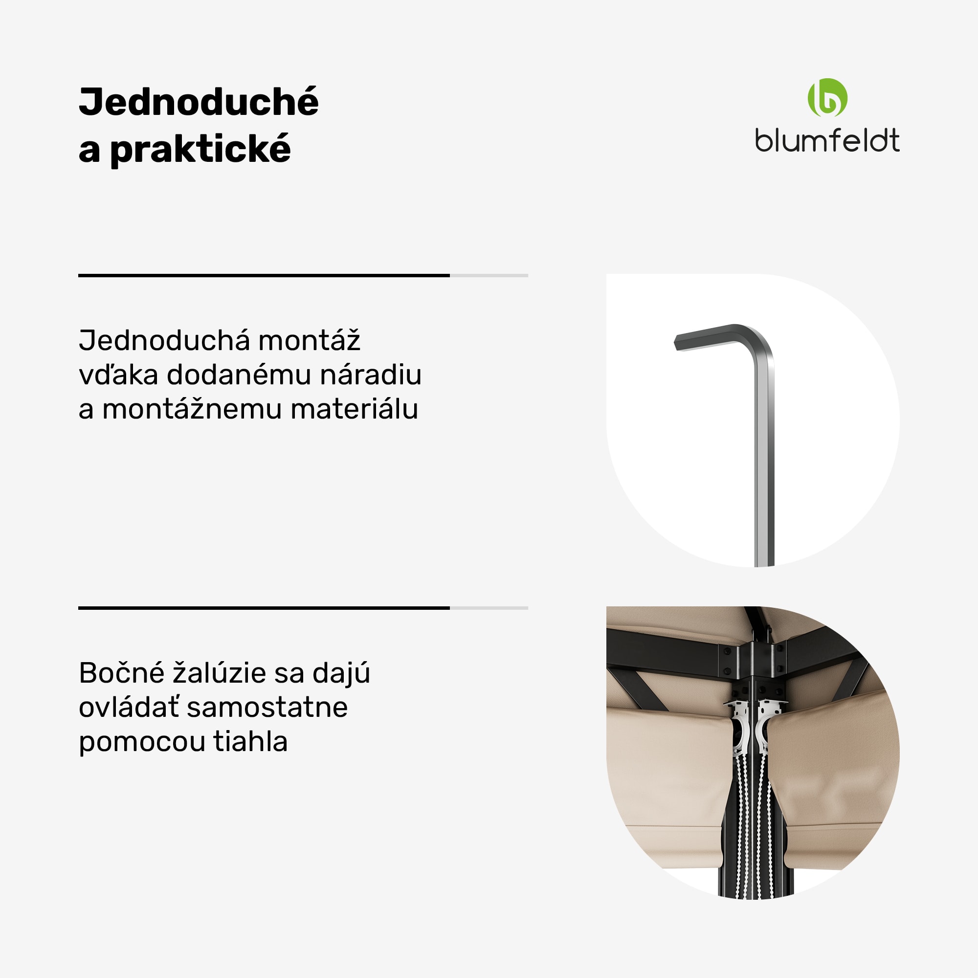 Blumfeldt Grandezza Cortina záhradný altánok 3x6 m, odolný voči poveternostným vplyvom, prášková farba, bočné rolety – Obrázok 5