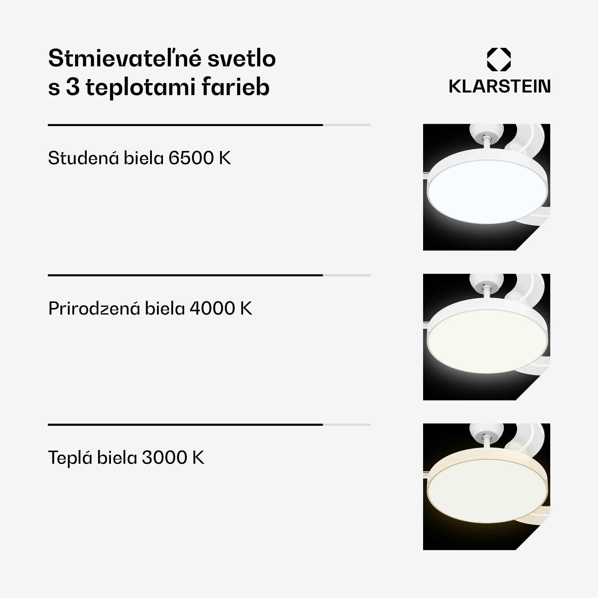 Klarstein AirFold, Inteligentný stropný ventilátor, Zaťahovacie lopatky, Stmievateľné LED svetlo, Smart – Obrázok 3