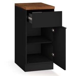 Blumfeldt WoodVista zásuvková skriňa, Robustná MDF pracovná doska, Soft-Close pánty, Hliníkové úchyty