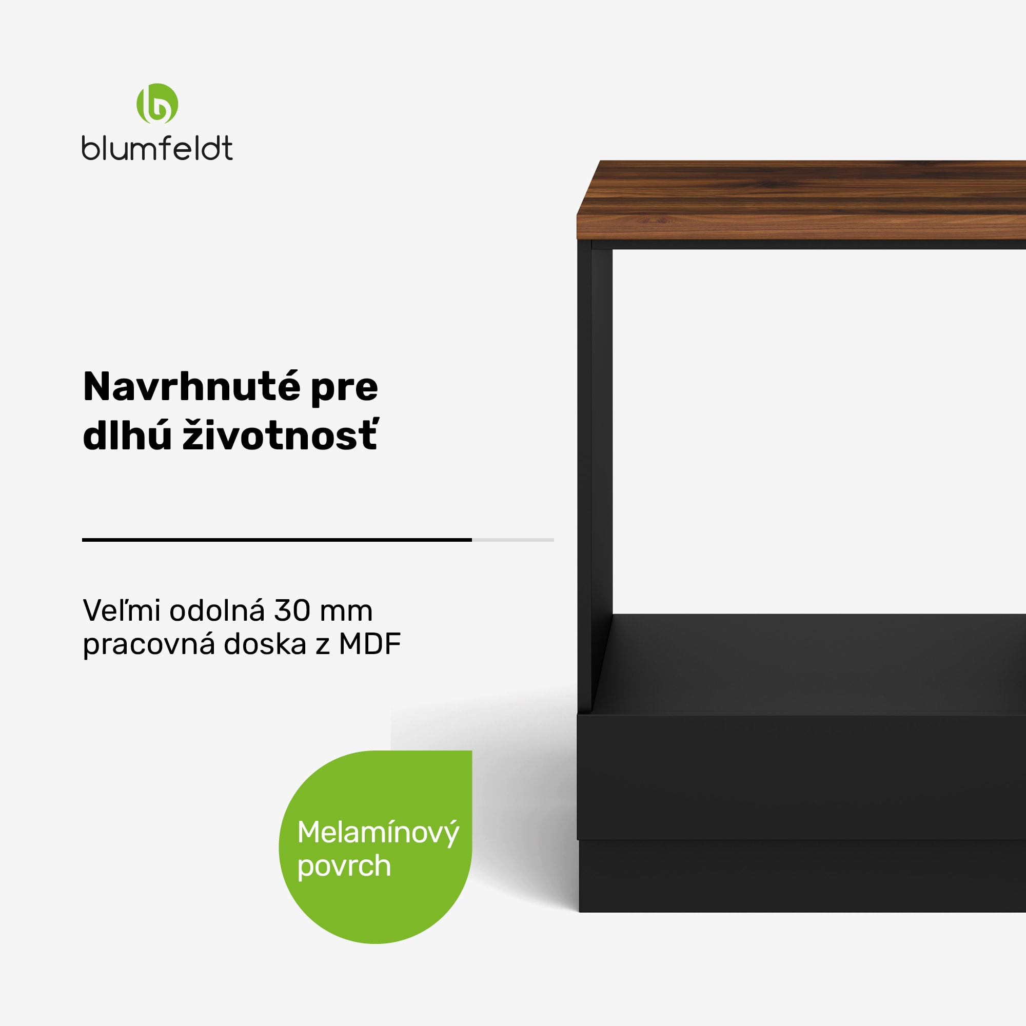 Blumfeldt WoodVista skriňa na skladovanie, Stabilná MDF pracovná doska, Udržateľné materiály, Jednoduchá montáž – Obrázok 2