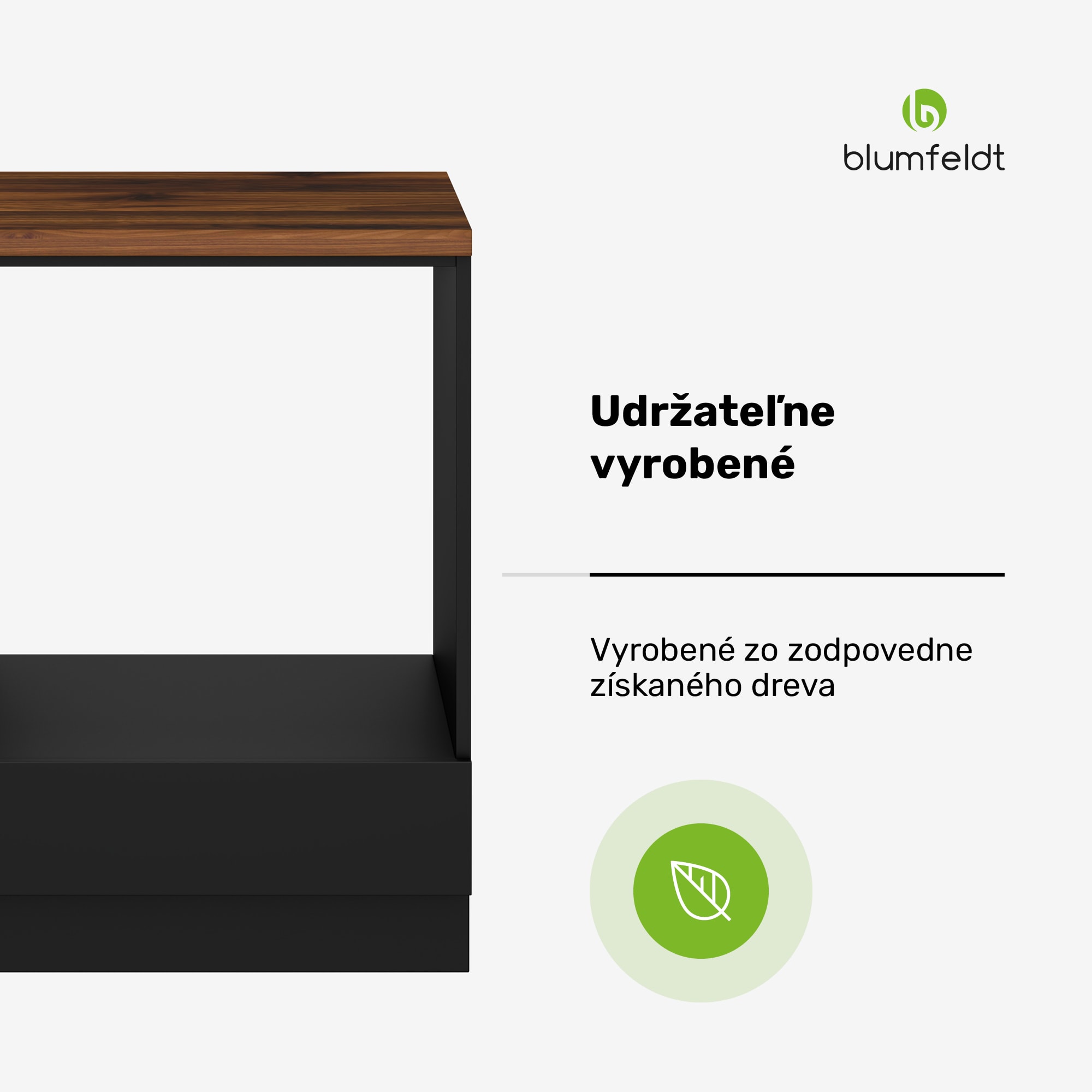 Blumfeldt WoodVista skriňa na skladovanie, Stabilná MDF pracovná doska, Udržateľné materiály, Jednoduchá montáž – Obrázok 3