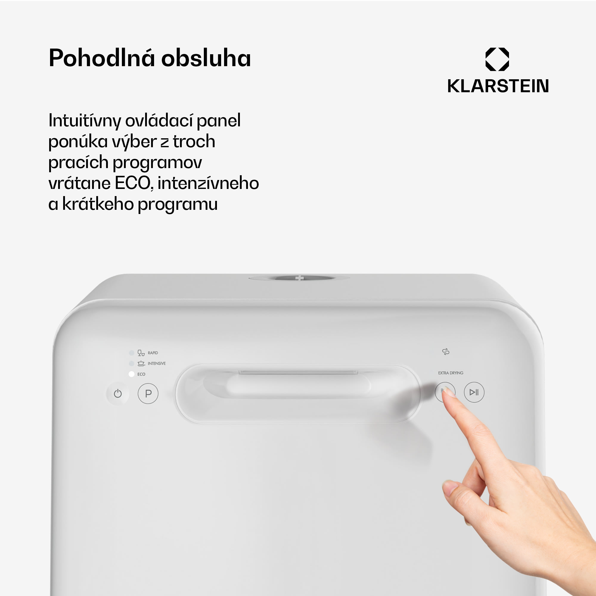 Klarstein Aquatica stolová umývačka riadu | 42 cm | 3 programy | 2 súpravy riadu – Obrázok 4