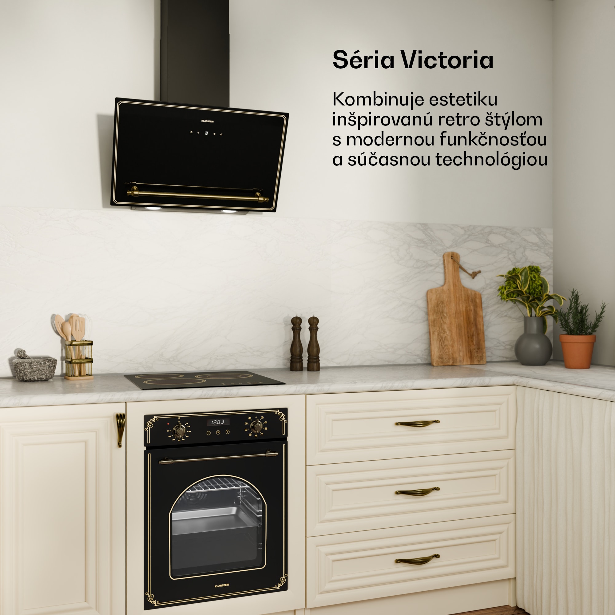 Klarstein Victoria sklokeramická varná doska, 3 zóny, elegantná, nadčasová, 5000 W, 45 cm – Obrázok 2