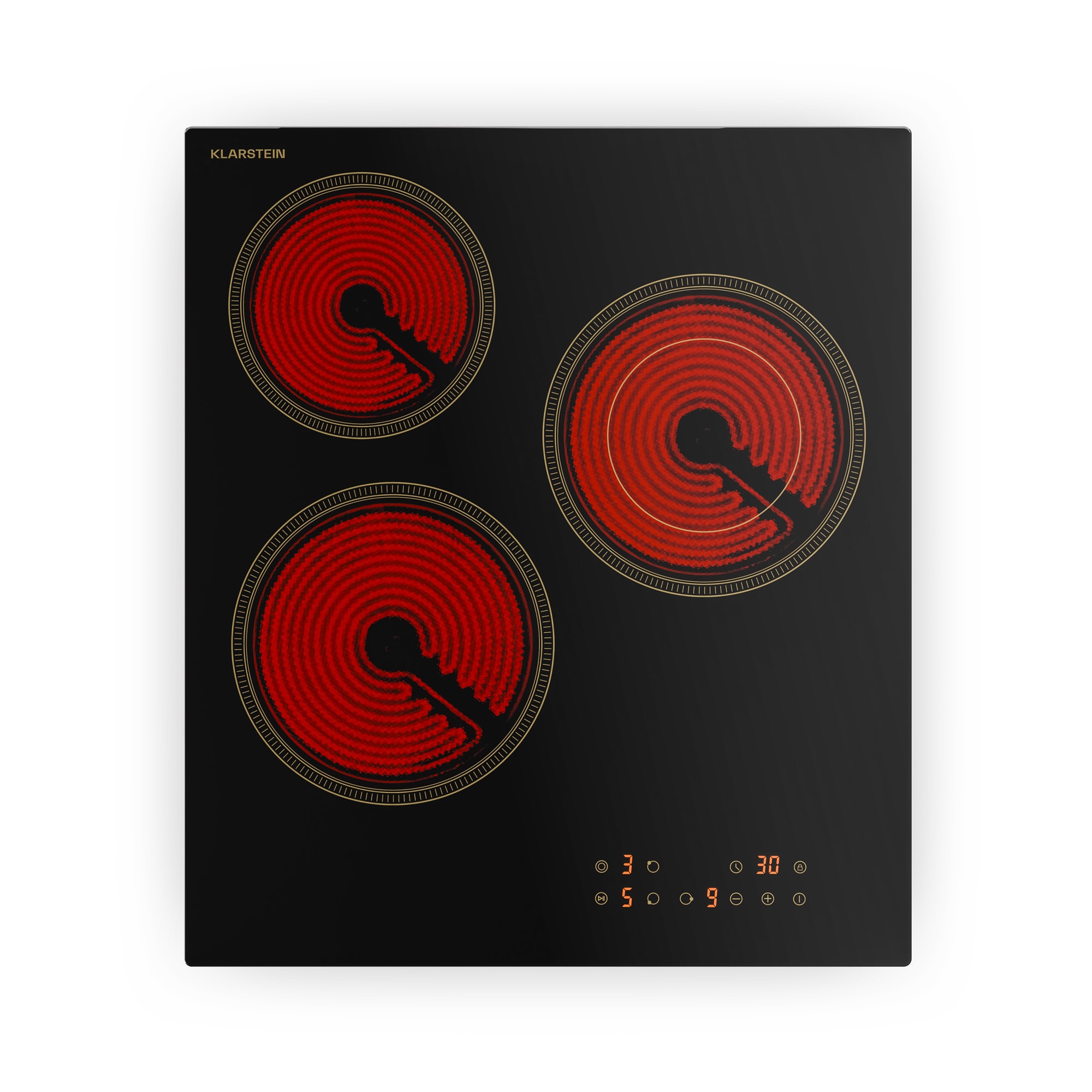 Klarstein Victoria sklokeramická varná doska, 3 zóny, elegantná, nadčasová, 5000 W, 45 cm