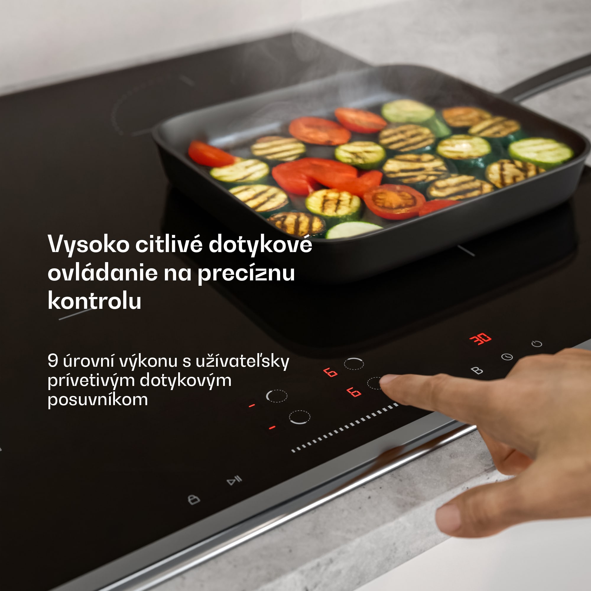 Klarstein Verosteel indukčná varná doska, Elegantná, minimalistická, výkonná, 4 varné zóny, 7400 W, 60 cm – Obrázok 5