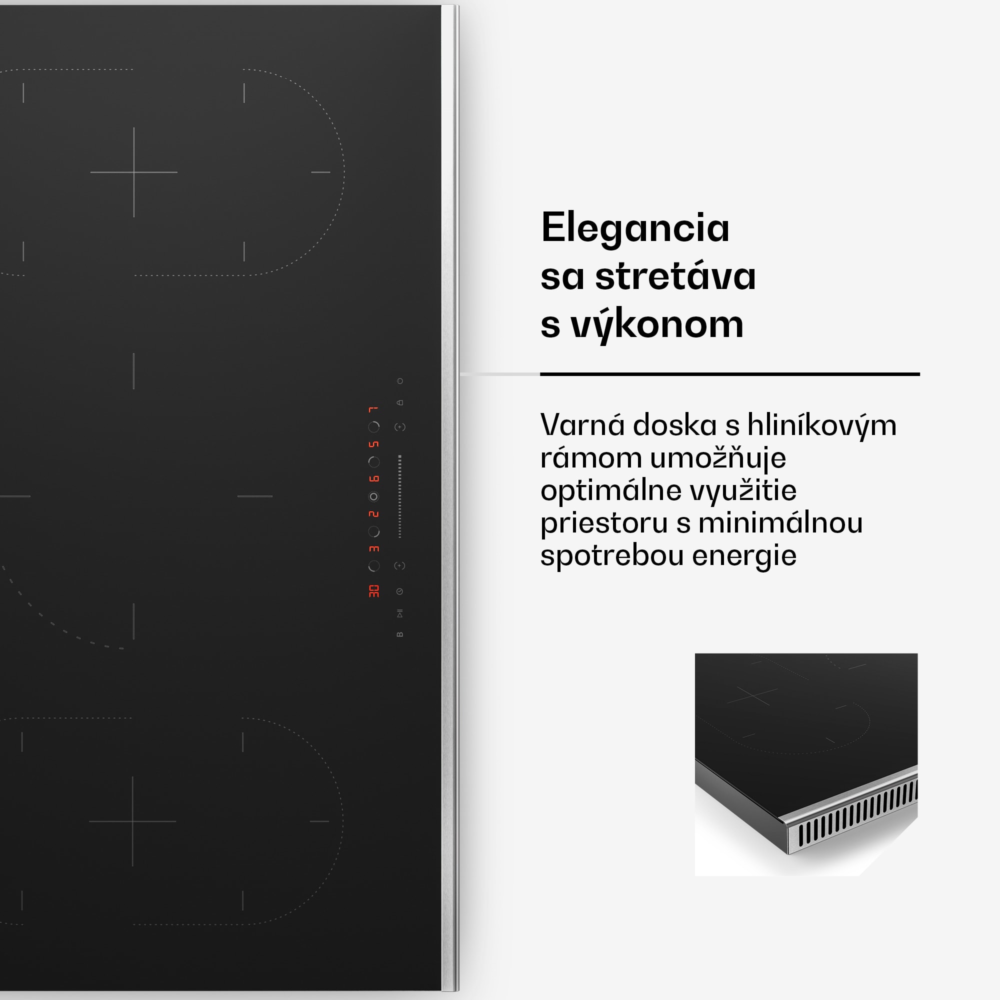 Klarstein Verosteel indukčné varná doska, Elegantná, minimalistická, výkonná, 5 varných zón, 12200 W, 90 cm – Obrázok 4