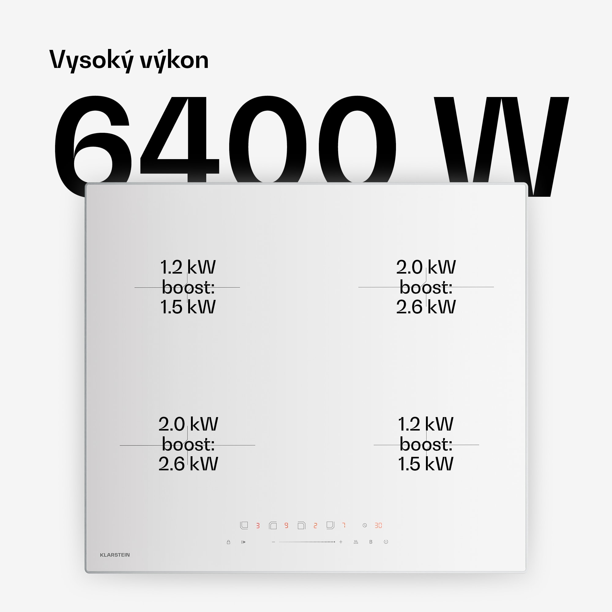 Klarstein Velaire indukčná varná doska, elegantná, minimalistická, výkonná, 4 varné zóny, 7000 W, 60 cm – Obrázok 3