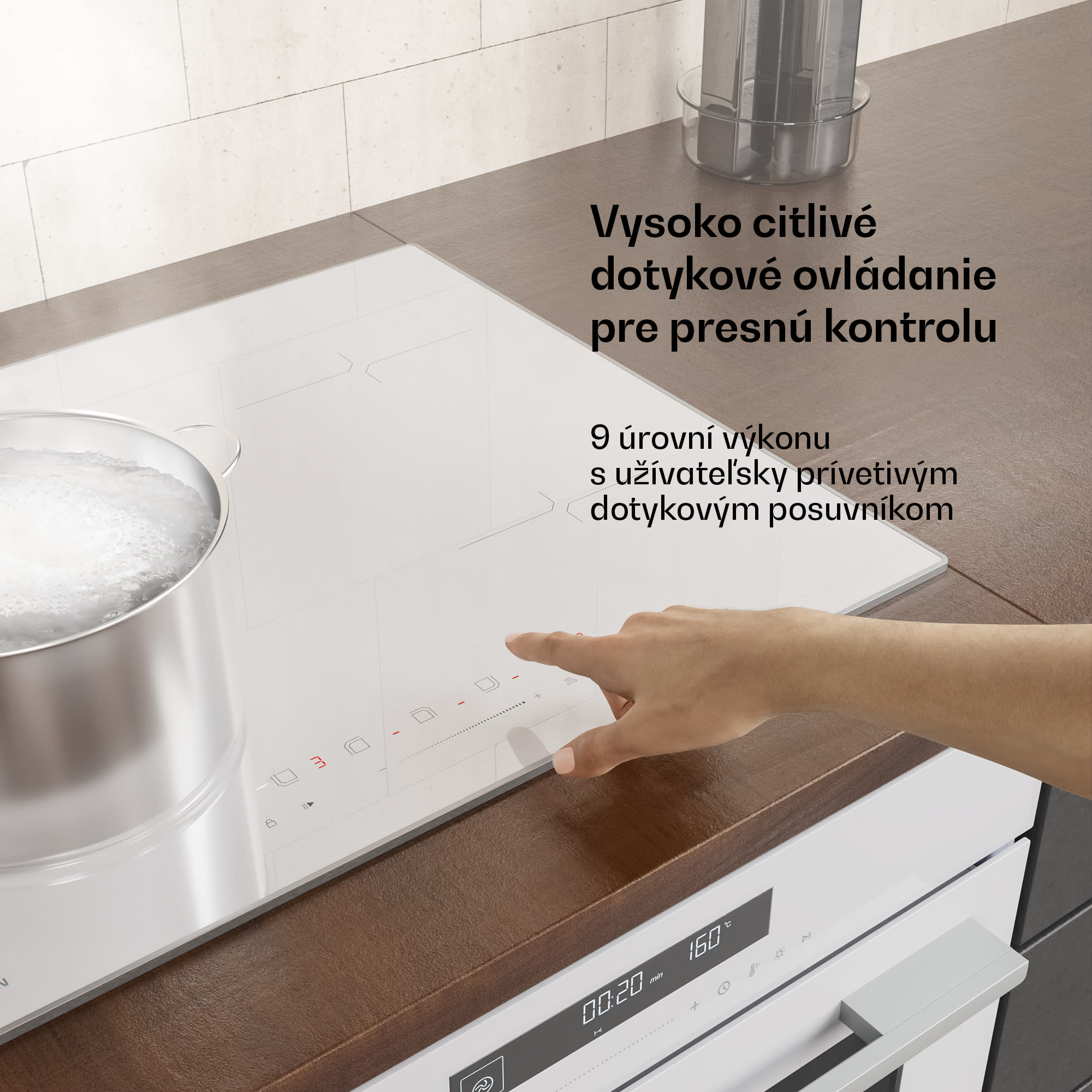 Klarstein Velaire indukčná varná doska, elegantná, minimalistická, výkonná, 4 varné zóny, 7000 W, 60 cm – Obrázok 5